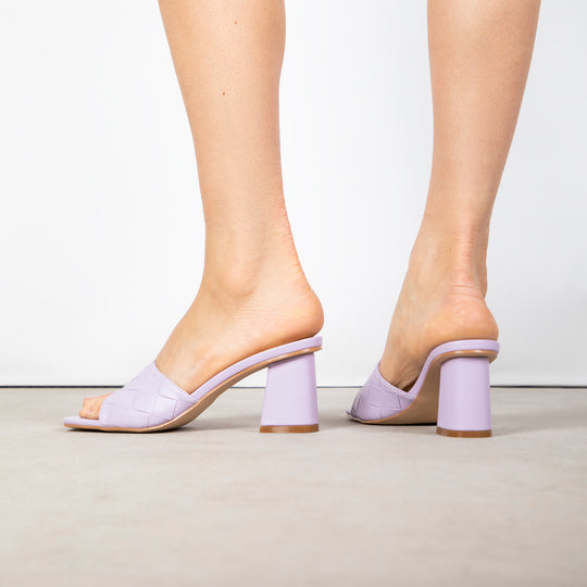 RAID Albie Block Heeled Mule in Lilac