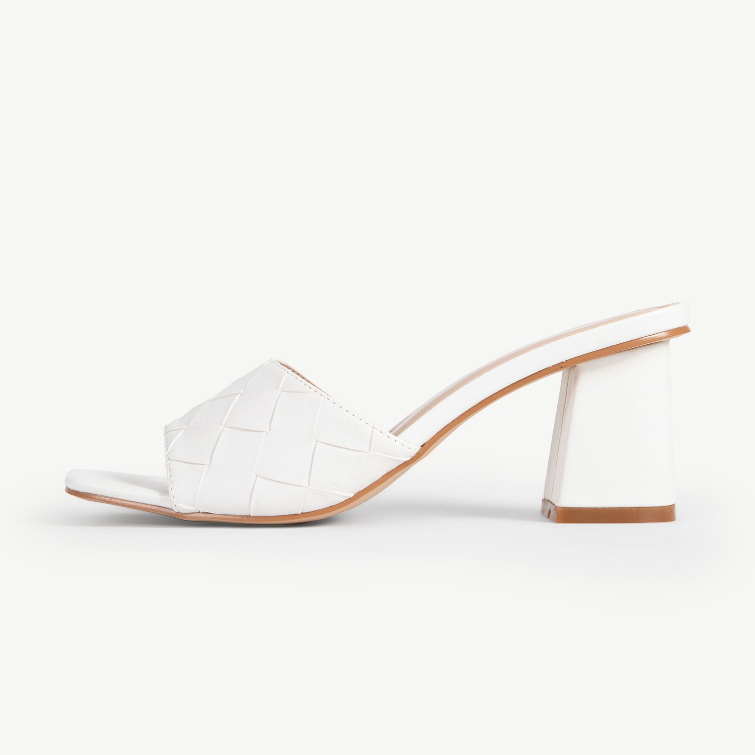 RAID Albie Block Heeled Mule in White