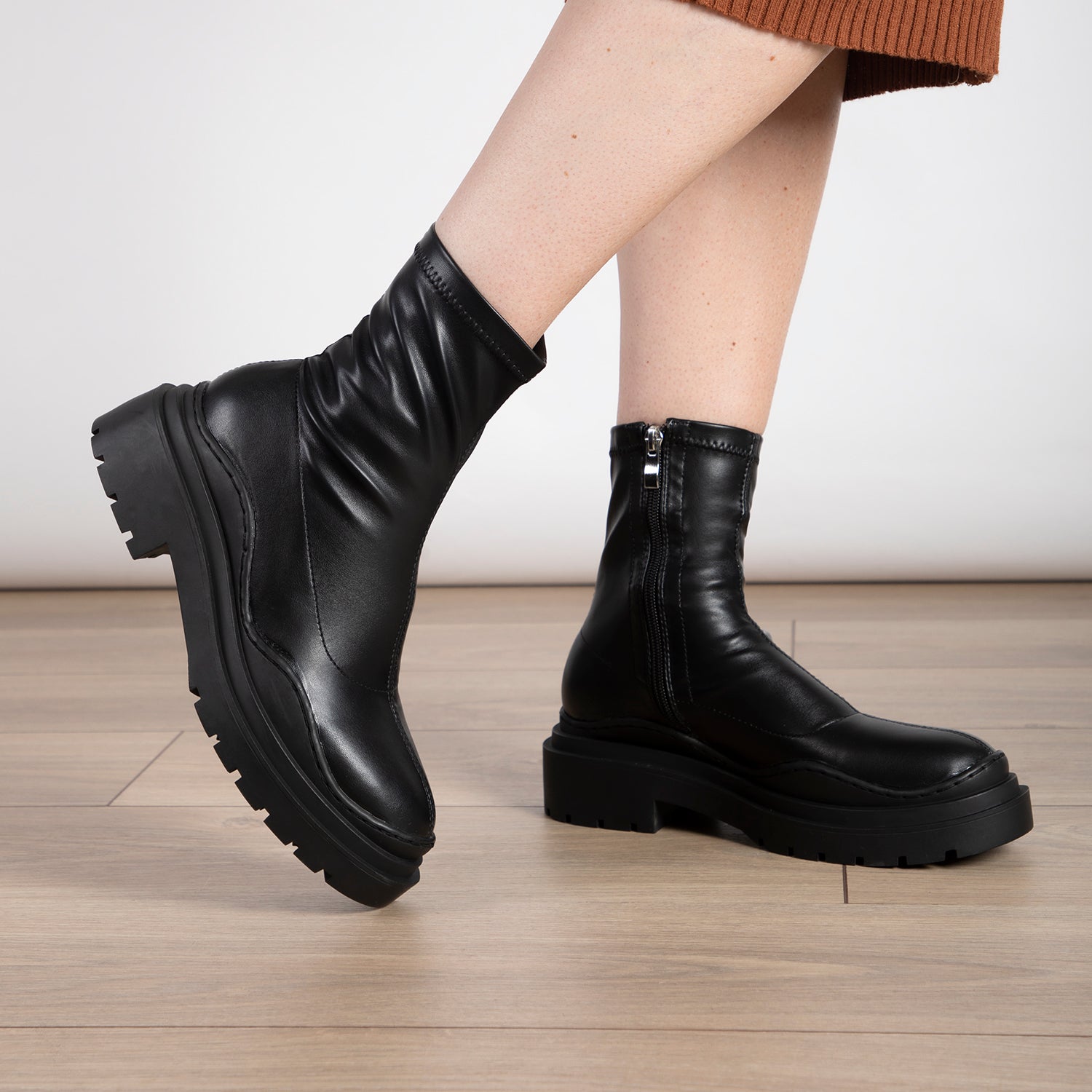 RAID Aleesha Chunky Ankle Boot in Black