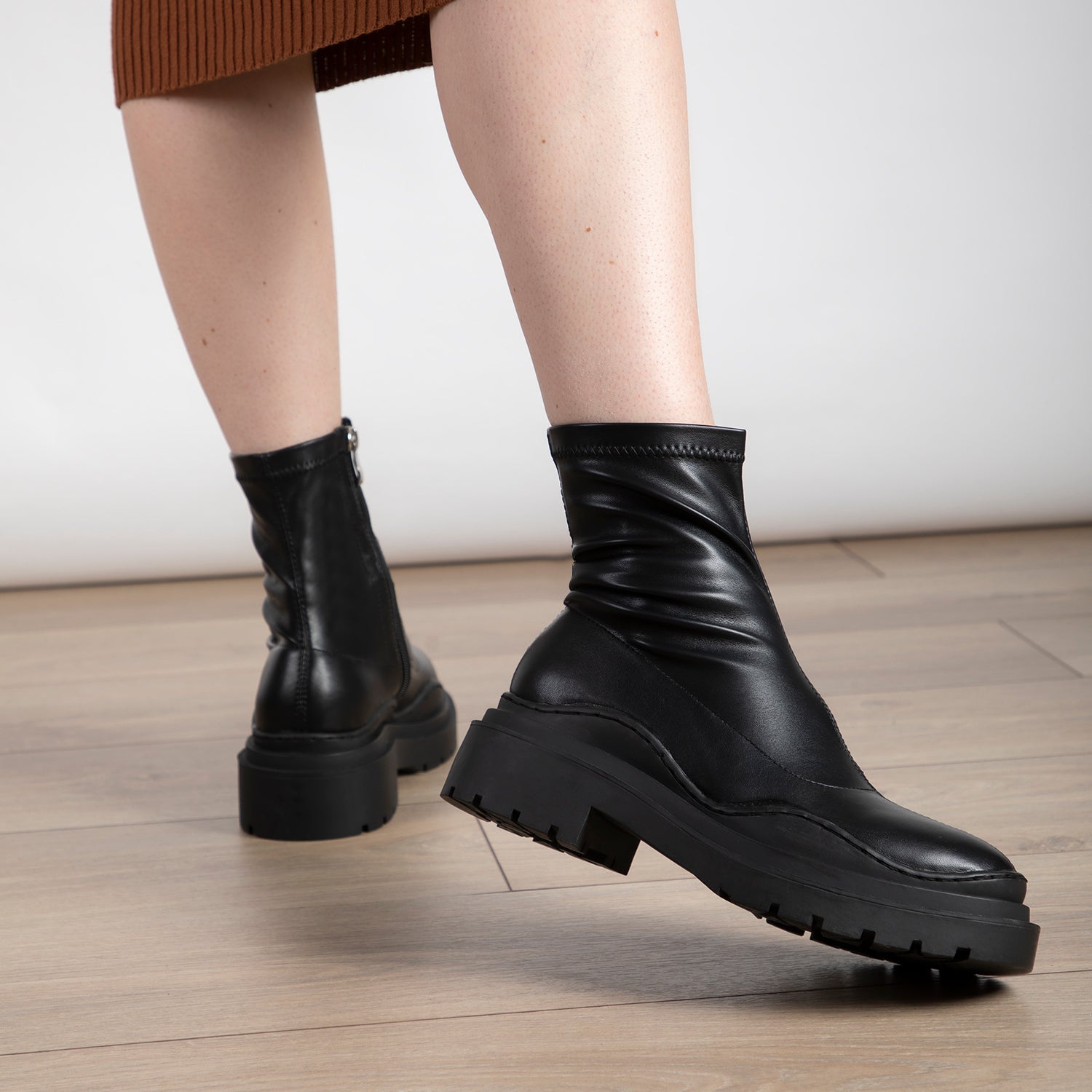 RAID Aleesha Chunky Ankle Boot in Black