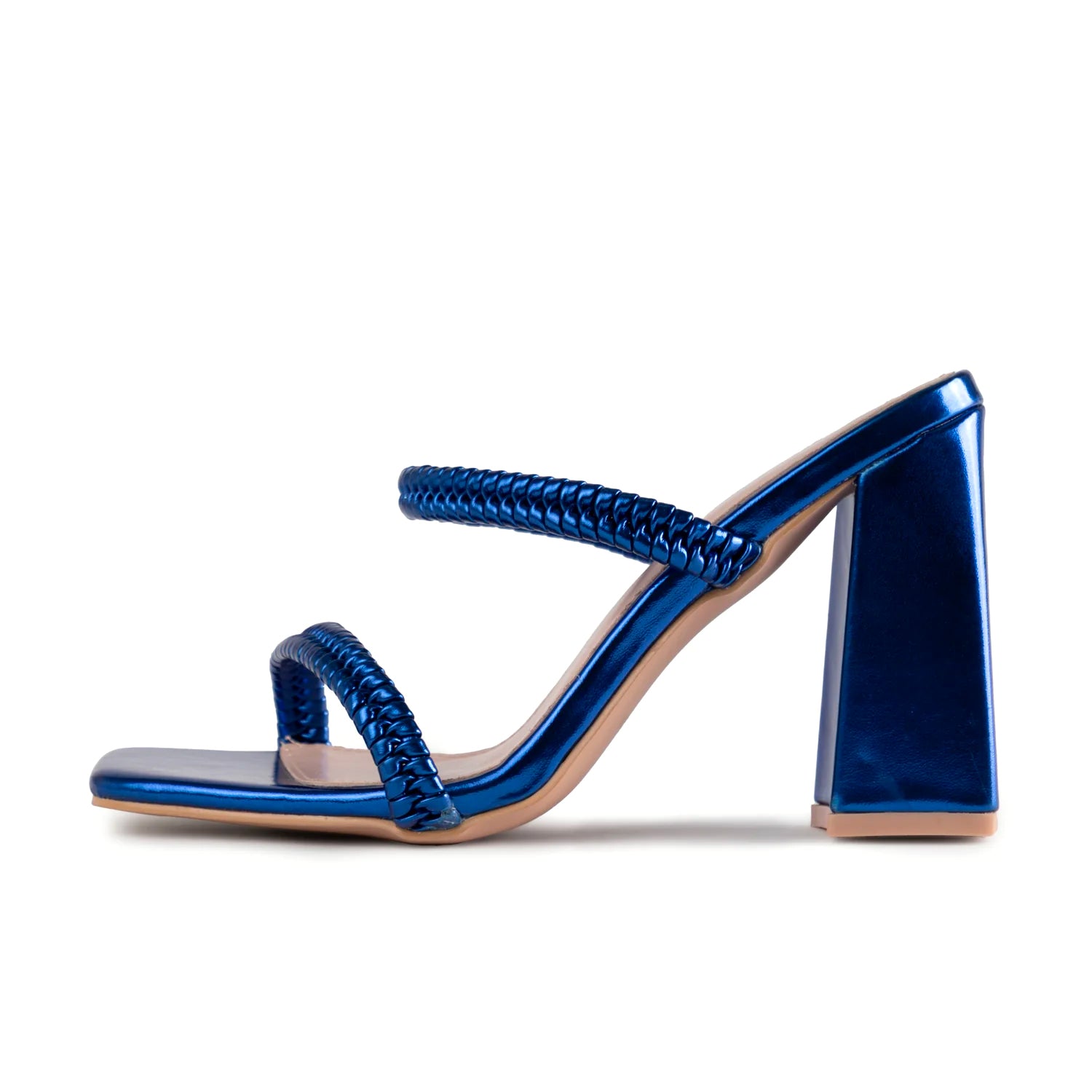 RAID Alyra Block Heeled Mule in Blue