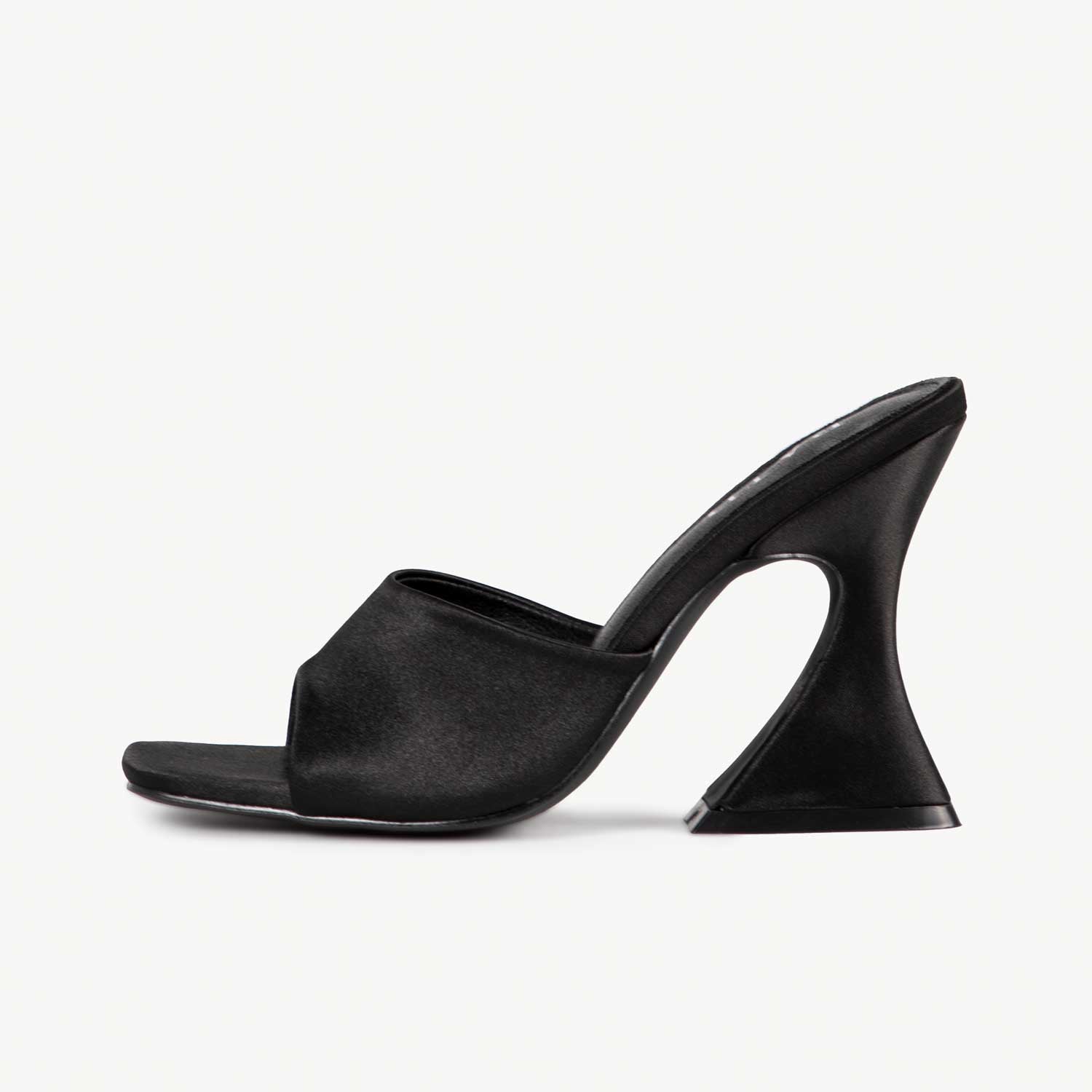 RAID Amantha Heeled Mule in Black Satin