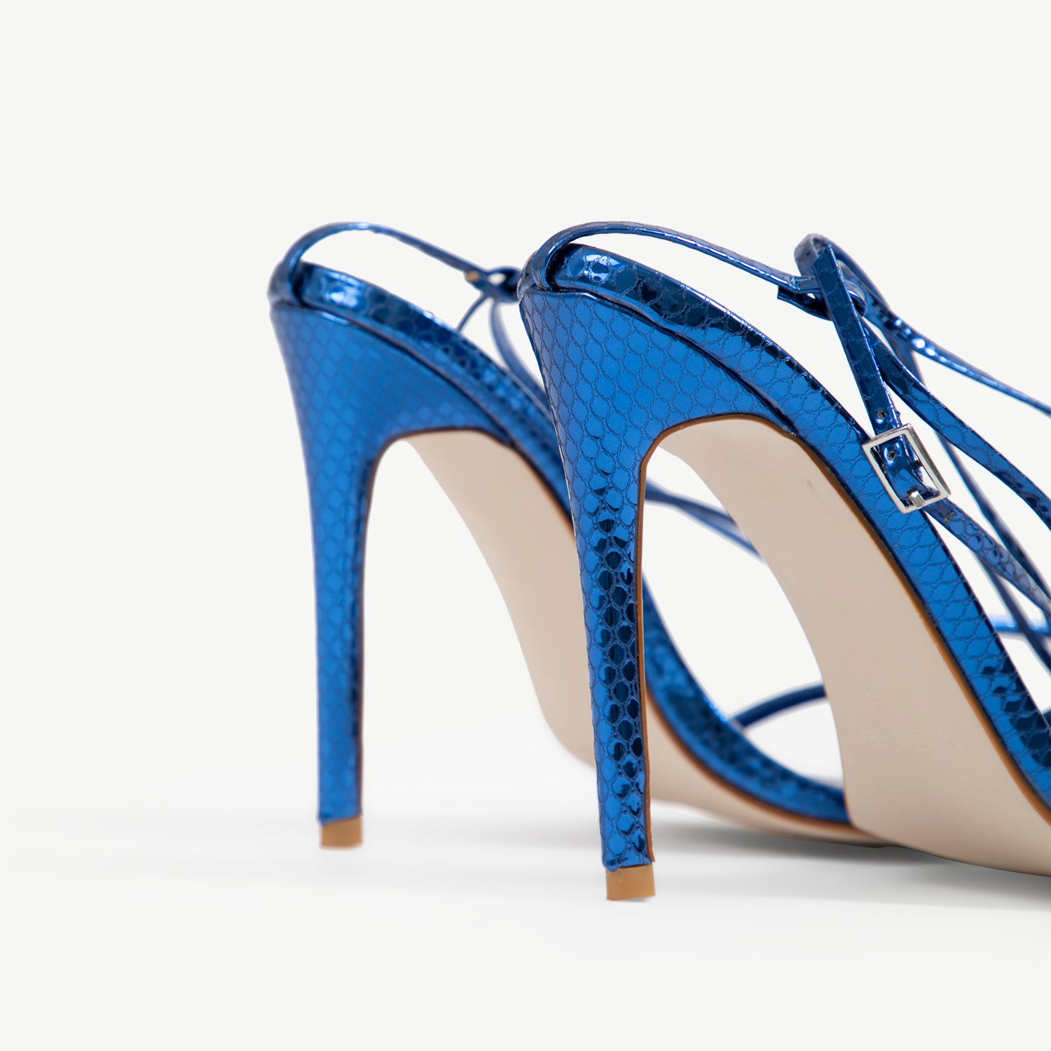 RAID Ancy Lace Up Heel in Blue