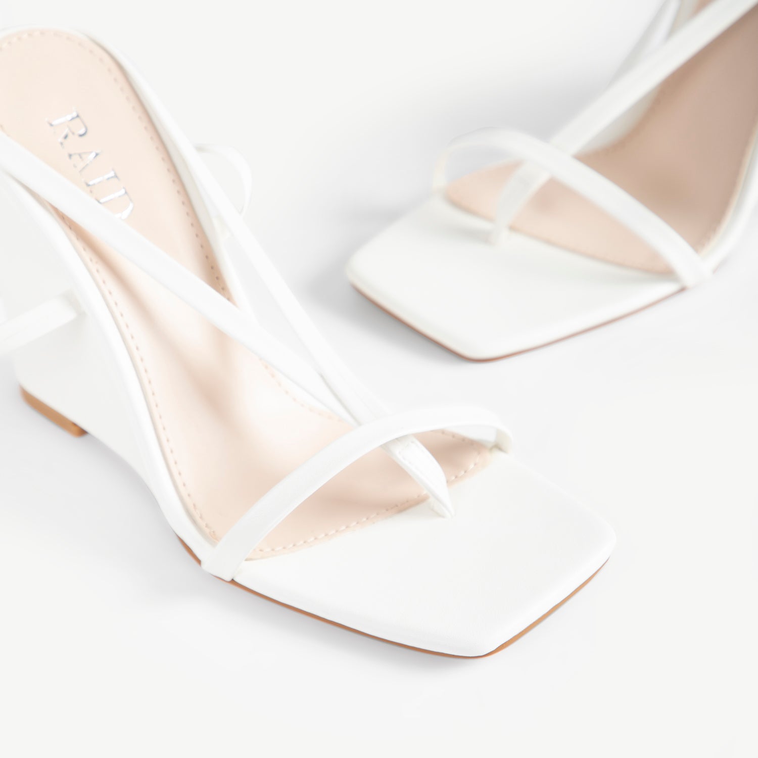 RAID Aniee Lace Up Heel in White