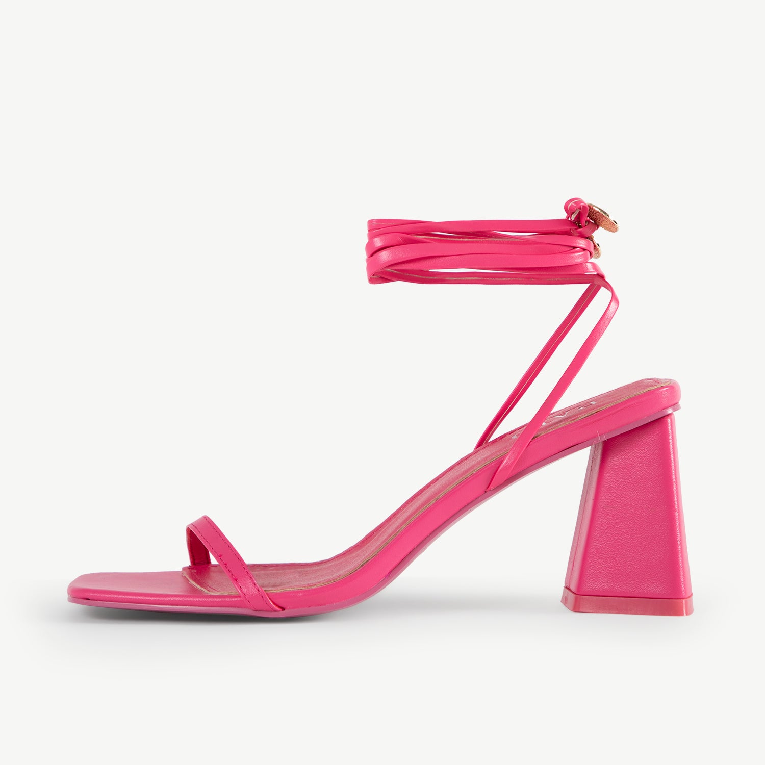 RAID Annie Lace Up Block Heel In Pink