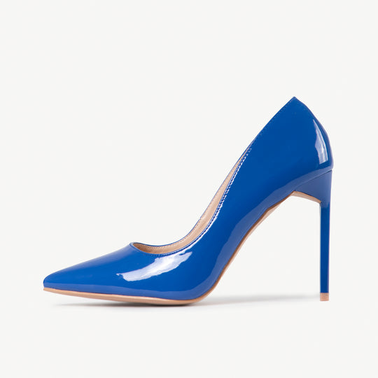 RAID Antix Court Heel in Blue patent
