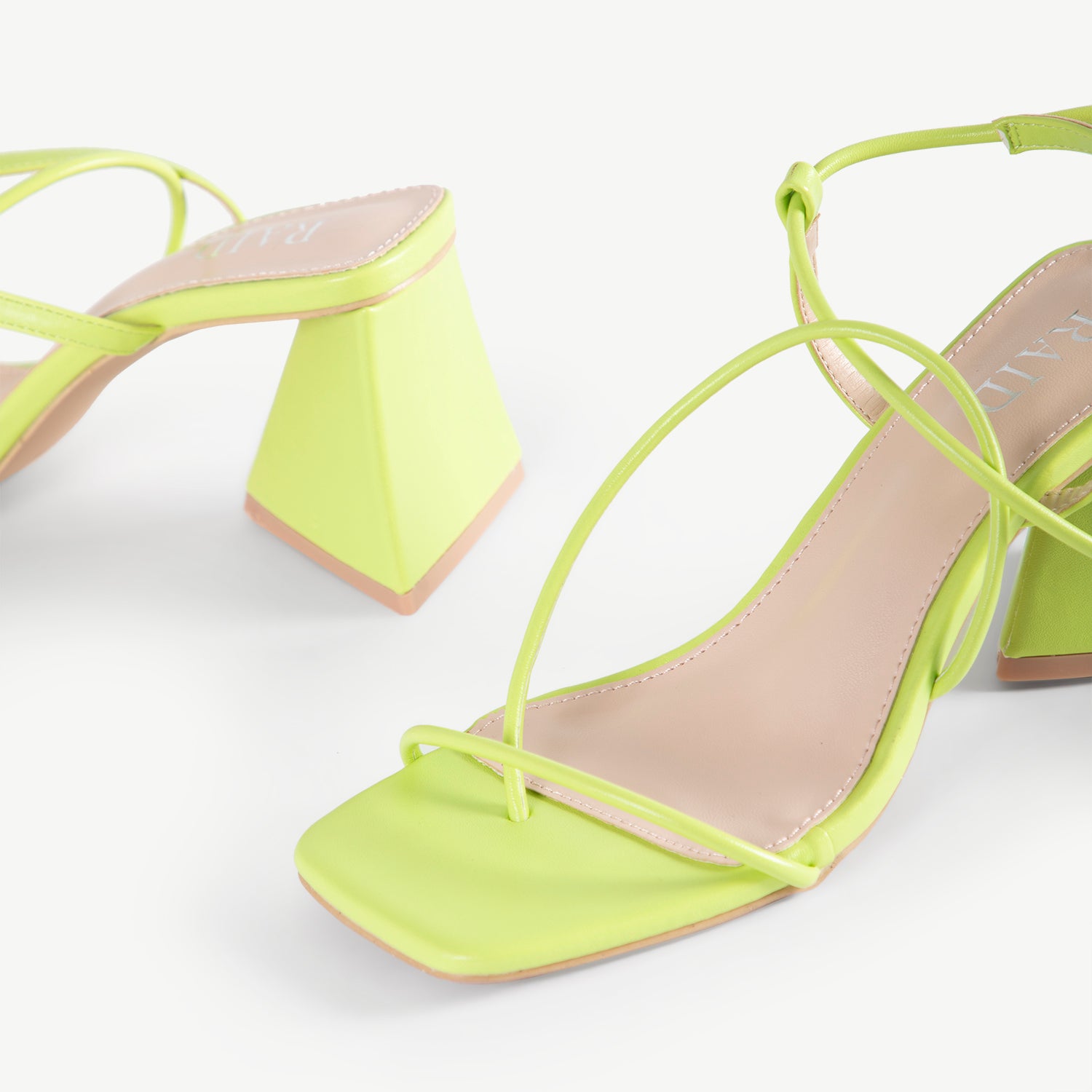 RAID Aysha Strappy Block Heel in Green