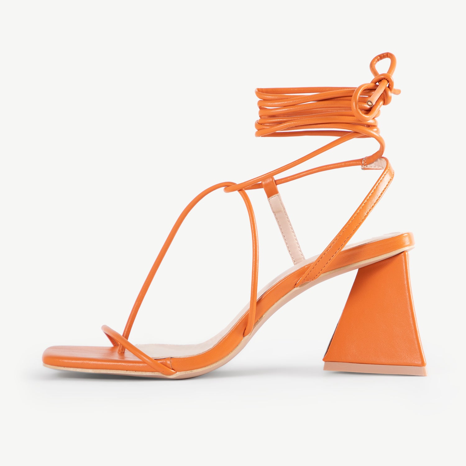 RAID Aysha Strappy Block Heel in Orange