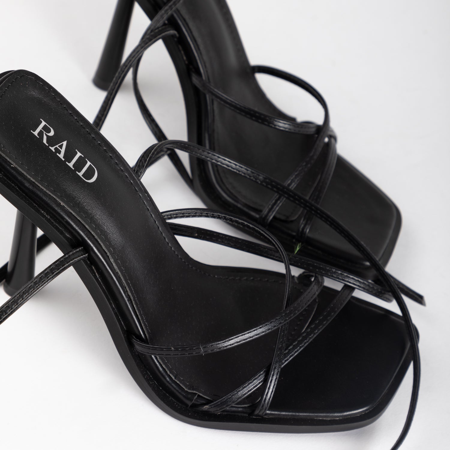 RAID Ayumi Square Toe Sandal in Black