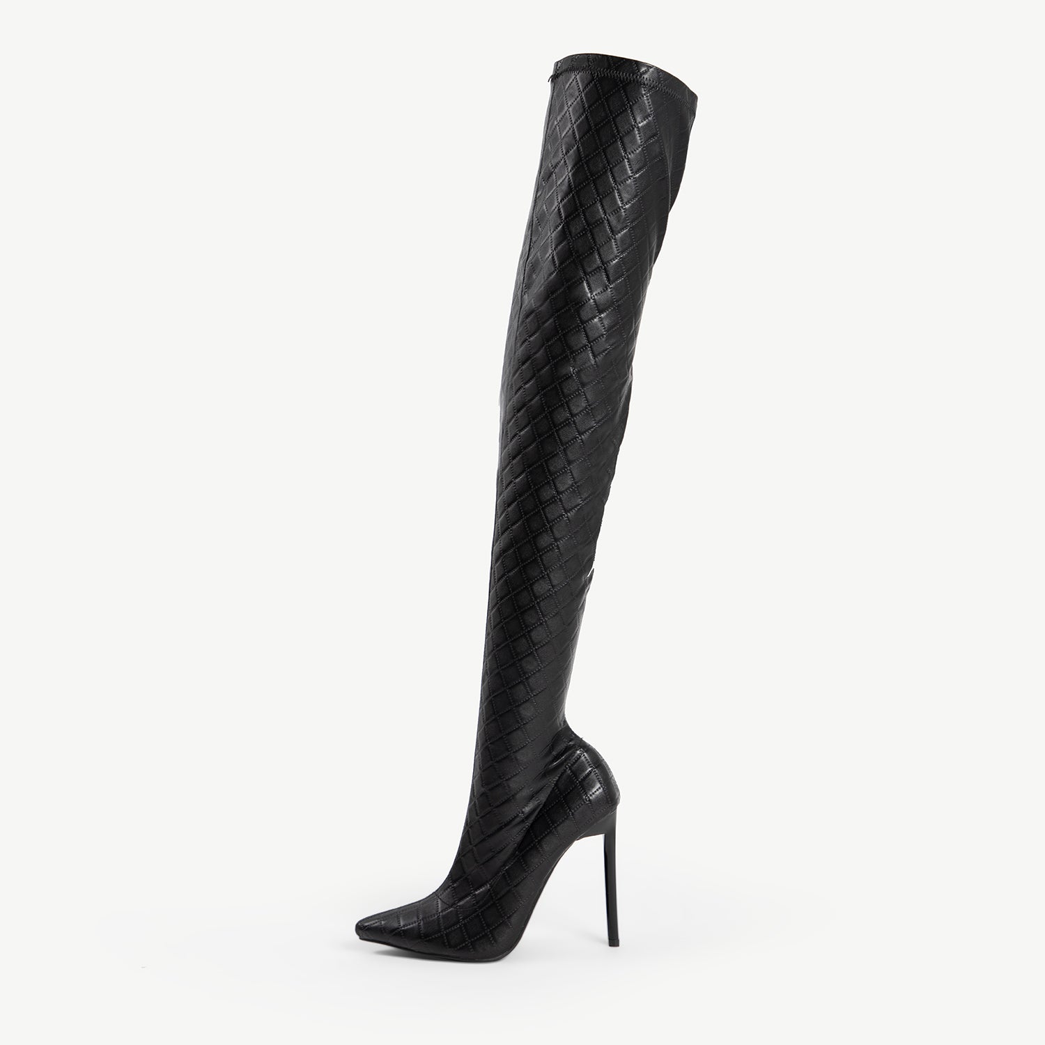 RAID Banner Stiletto Heeled Boot in Black