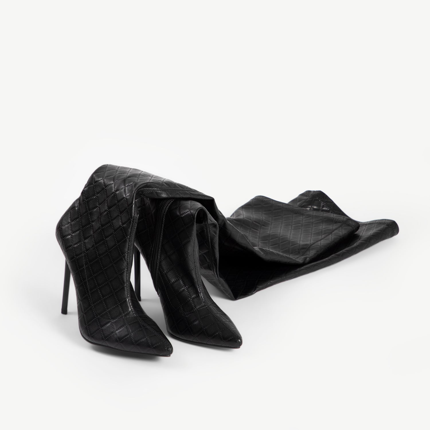 RAID Banner Stiletto Heeled Boot in Black