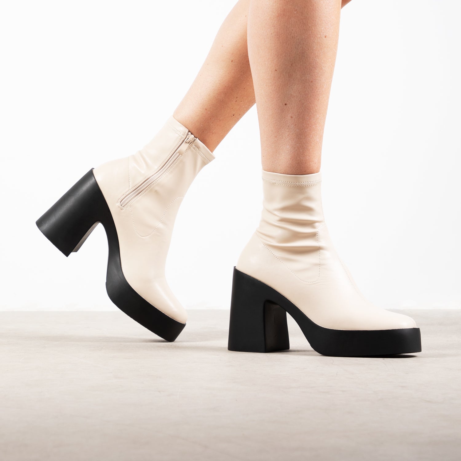 RAID Beena Ankle Boot in Cream