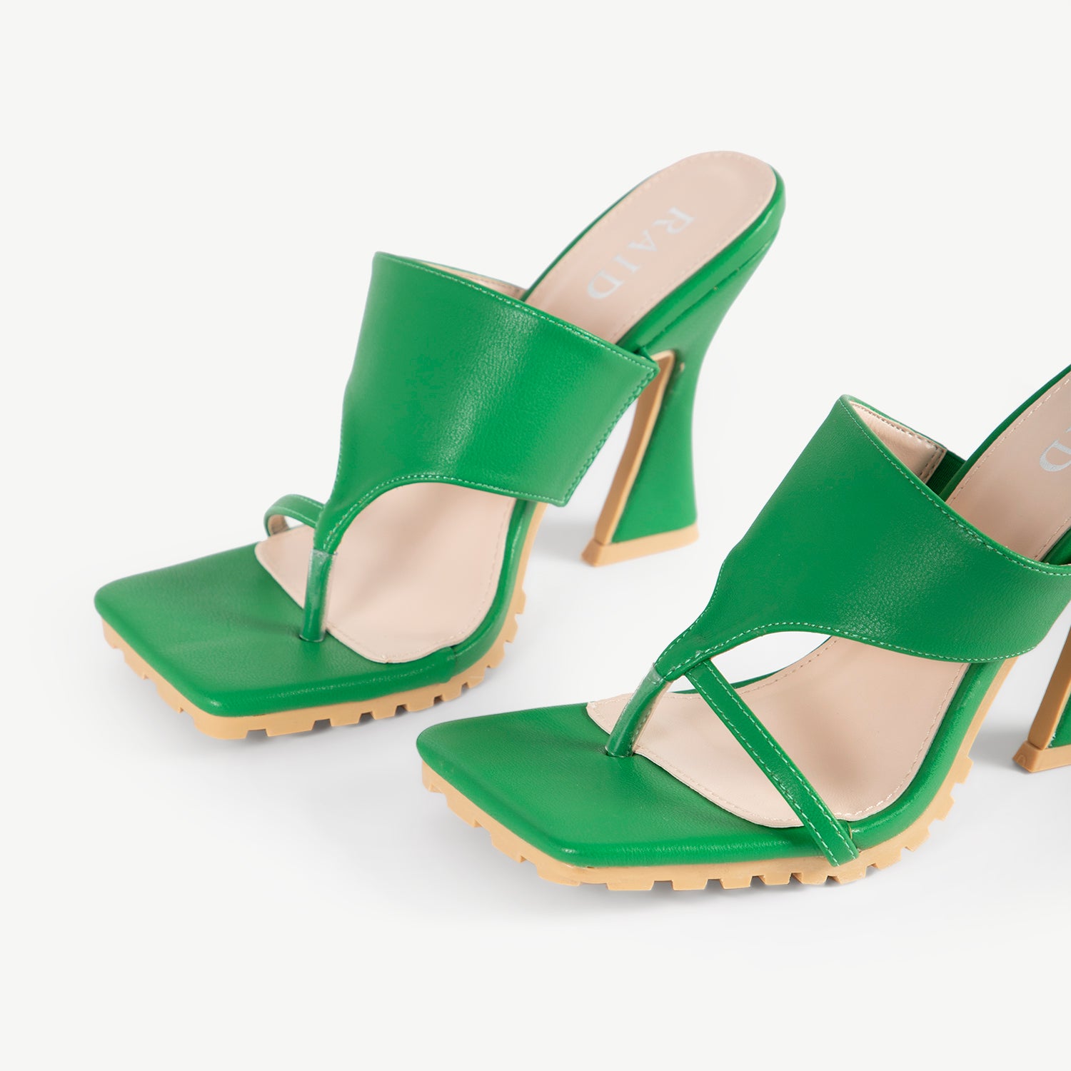 RAID Bennet Square Toe Mule in Green