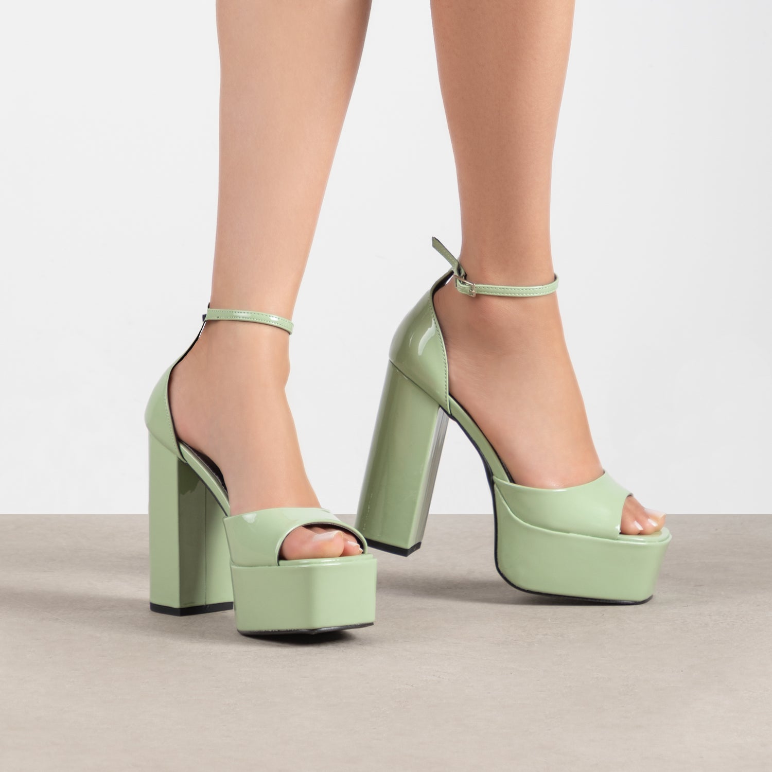 RAID Berit Platform Heel in Sage Green