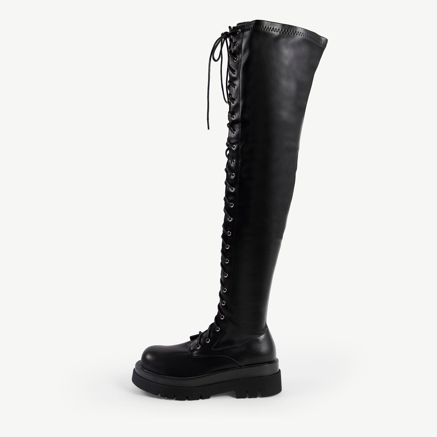 RAID Bernice Over the Knee Boot in Black