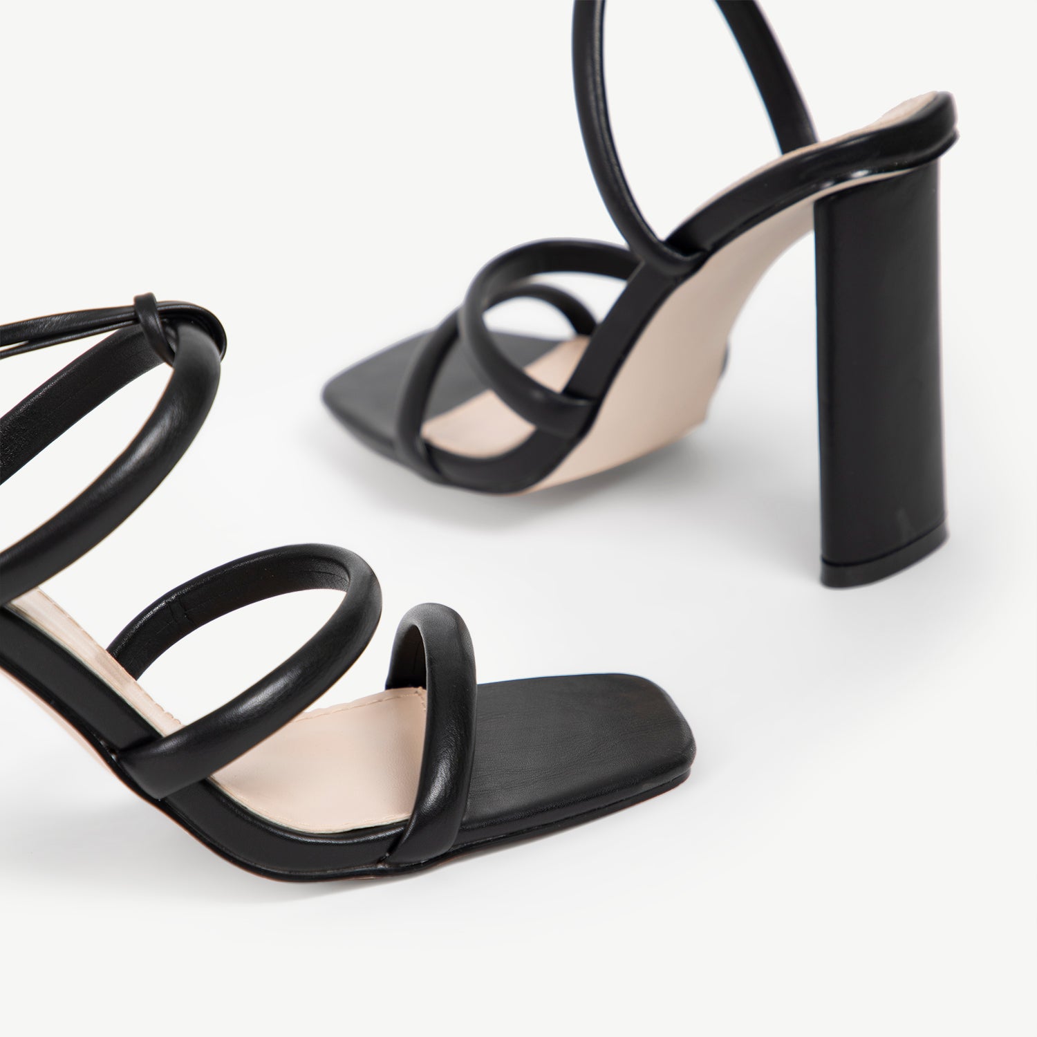 RAID Betsy Block Heeled Mule Sandal In Black
