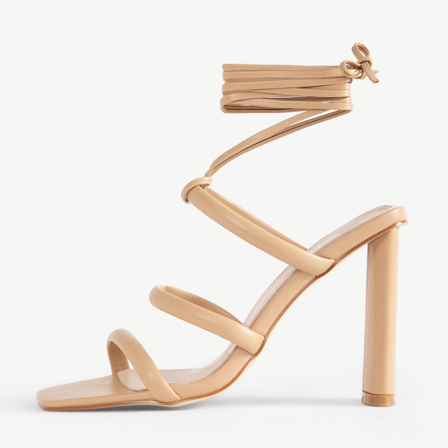 RAID Betsy Block Heeled Mule Sandal In Nude