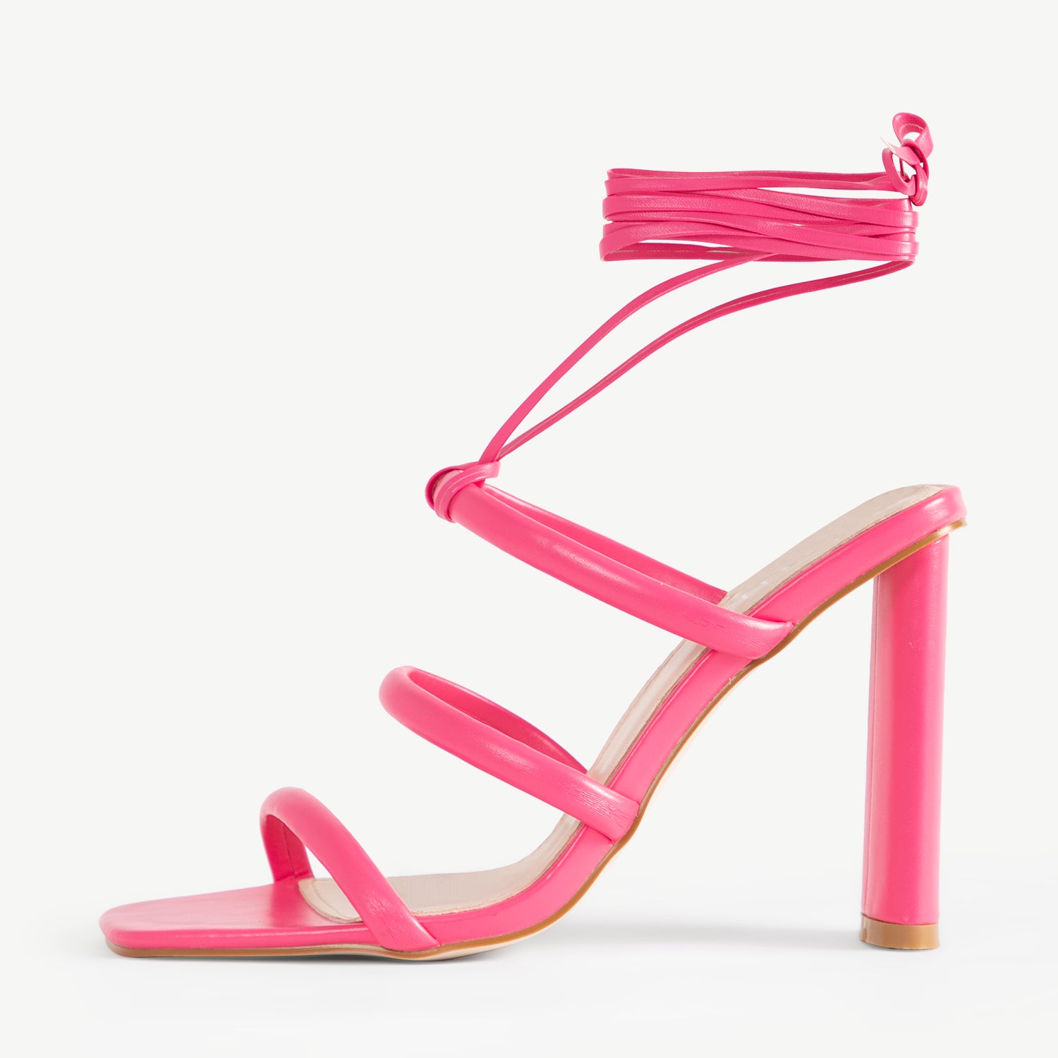 RAID Betsy Block Heeled Mule Sandal In Pink
