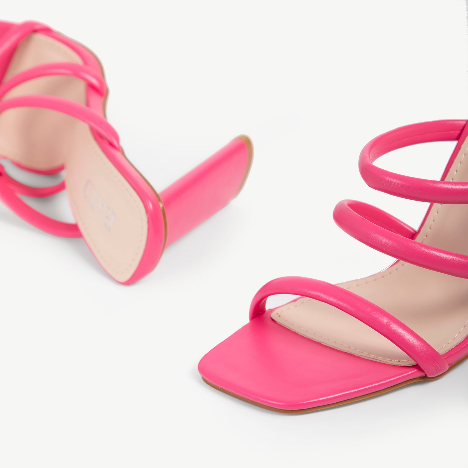 RAID Betsy Block Heeled Mule Sandal In Pink