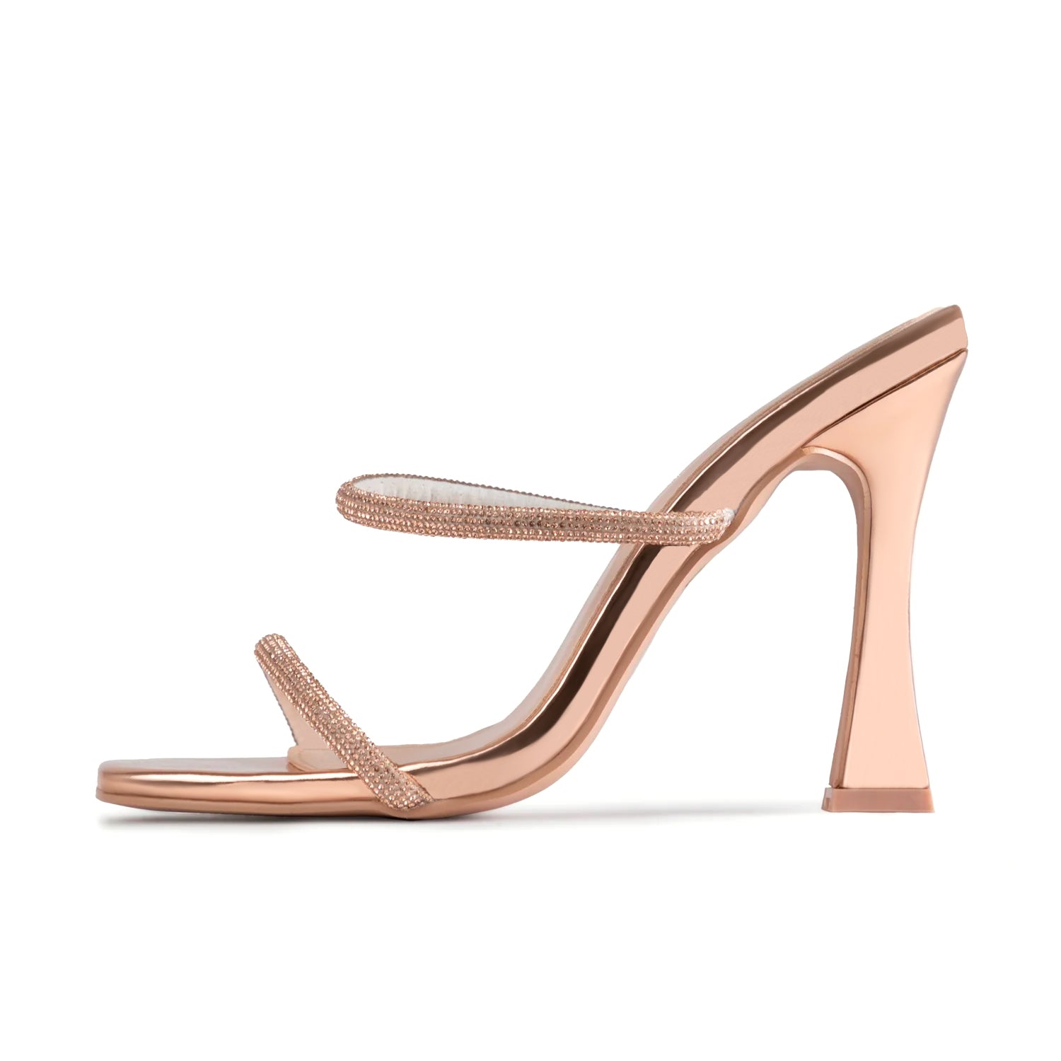 RAID Beulah Heeled Mule in Rose Gold