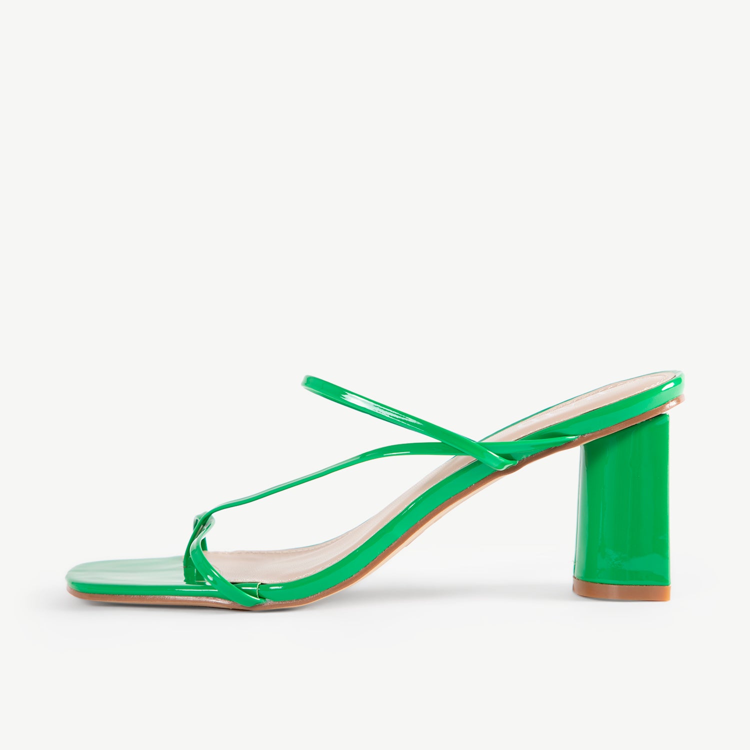 RAID Brioni Heeled Sandal in Green Patent