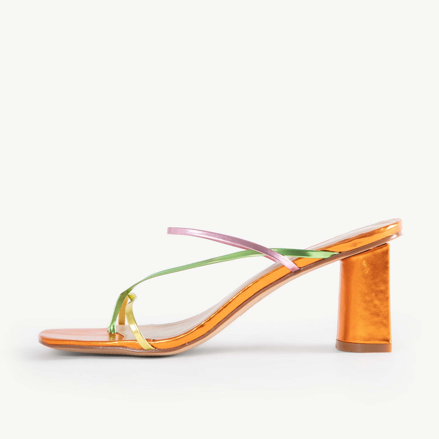 RAID Brioni Heeled Sandal in Orange Multi