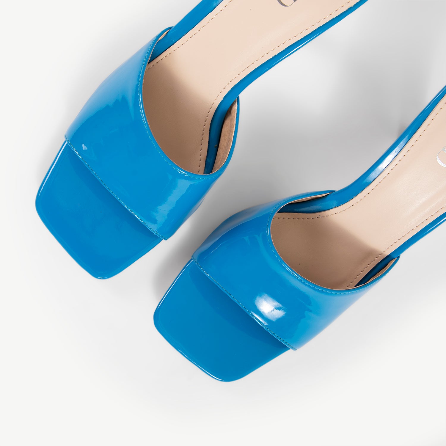 RAID Briya Heeled Mule in Blue Patent