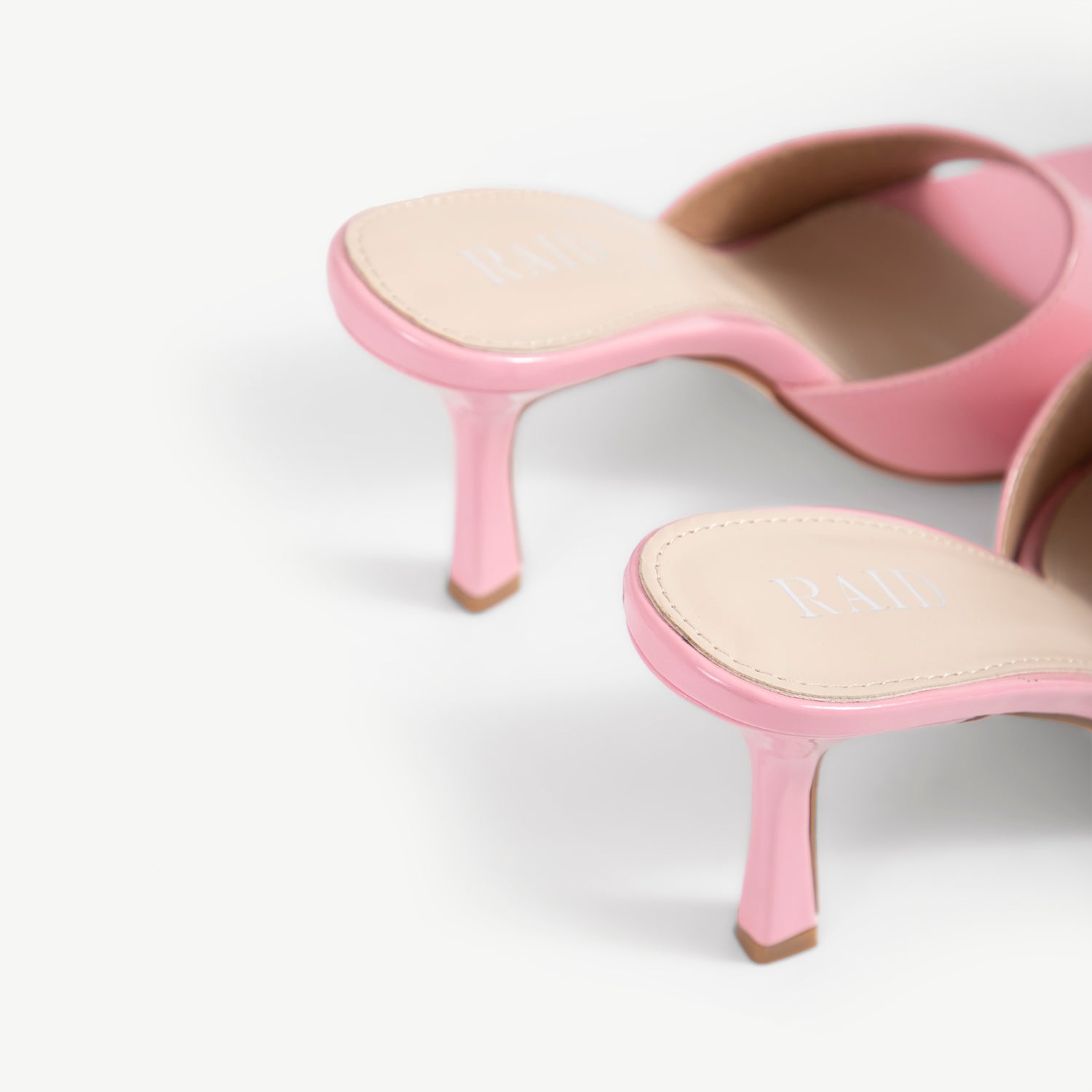 RAID Briya Heeled Mule in Pink Patent