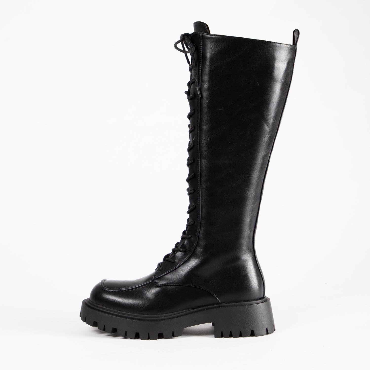 RAID Caspian Lace Up Long Boot in Black