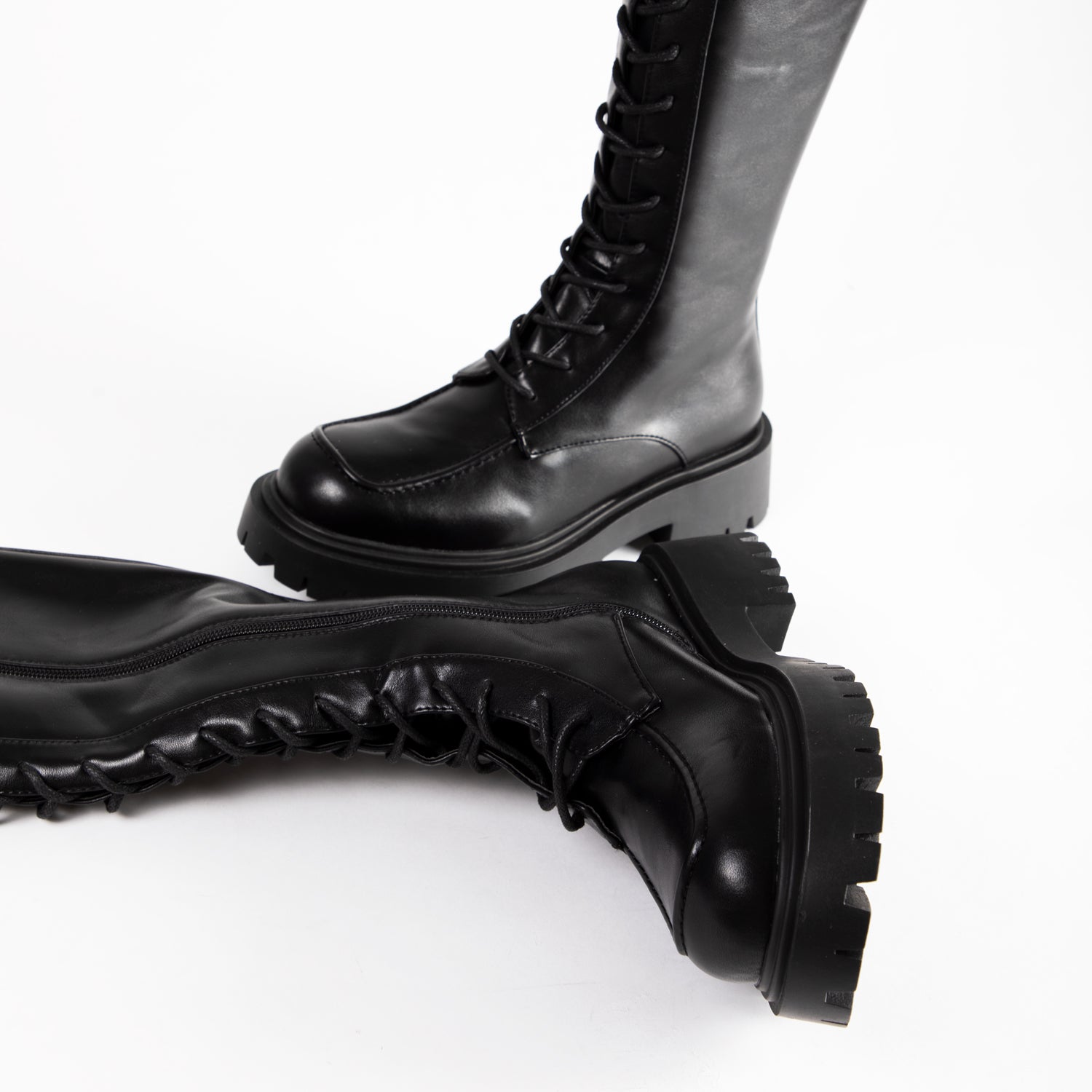 RAID Caspian Lace Up Long Boot in Black