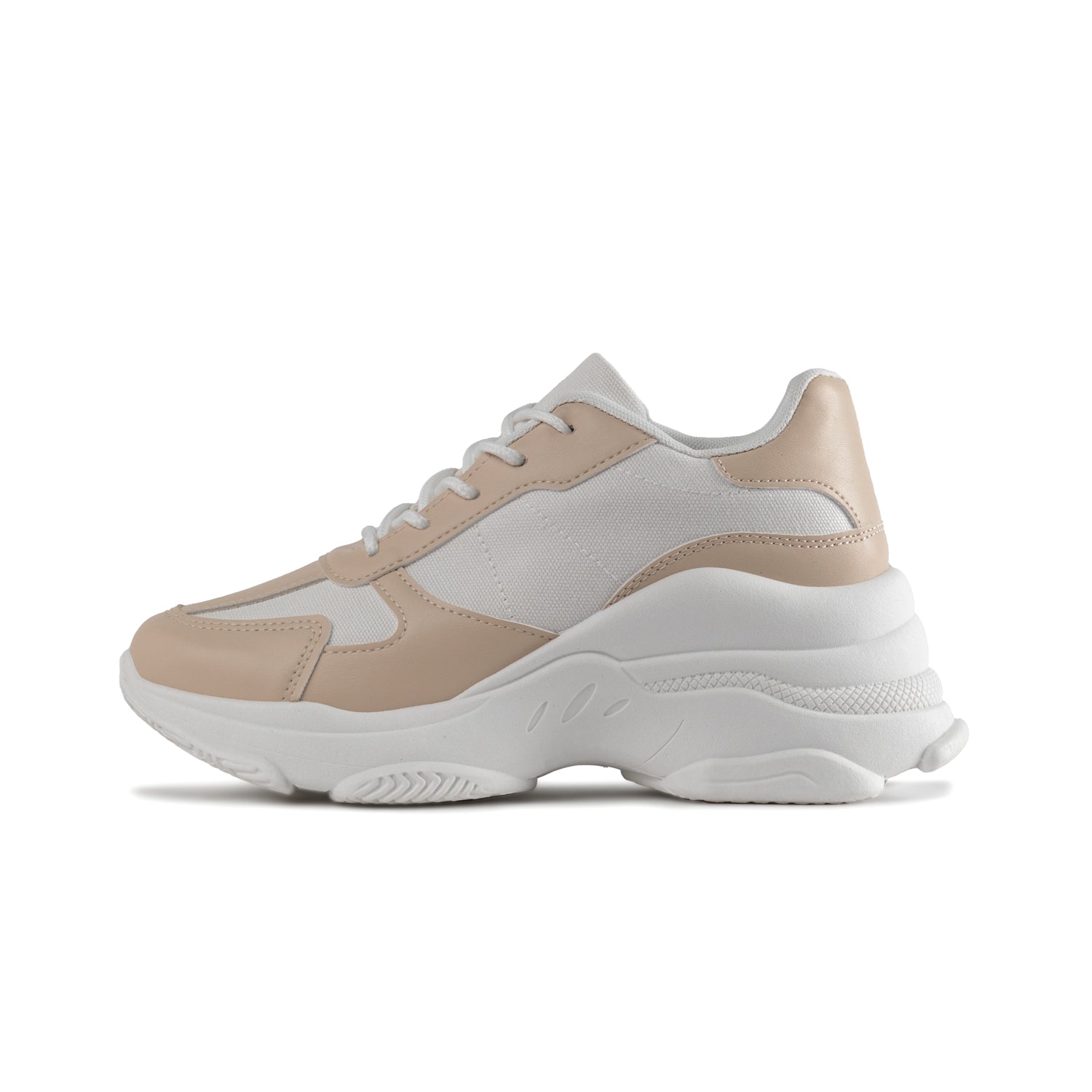 RAID Champ Chunky Trainers in Nude/White