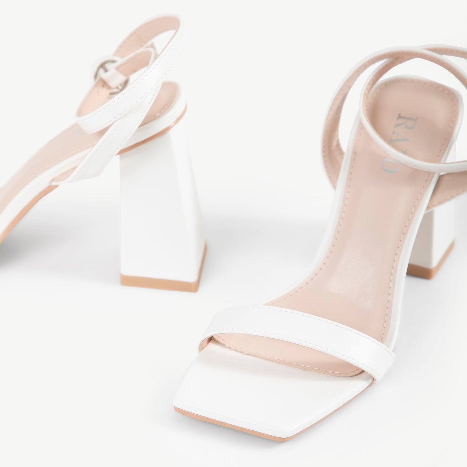 RAID Clair Block Heel In White