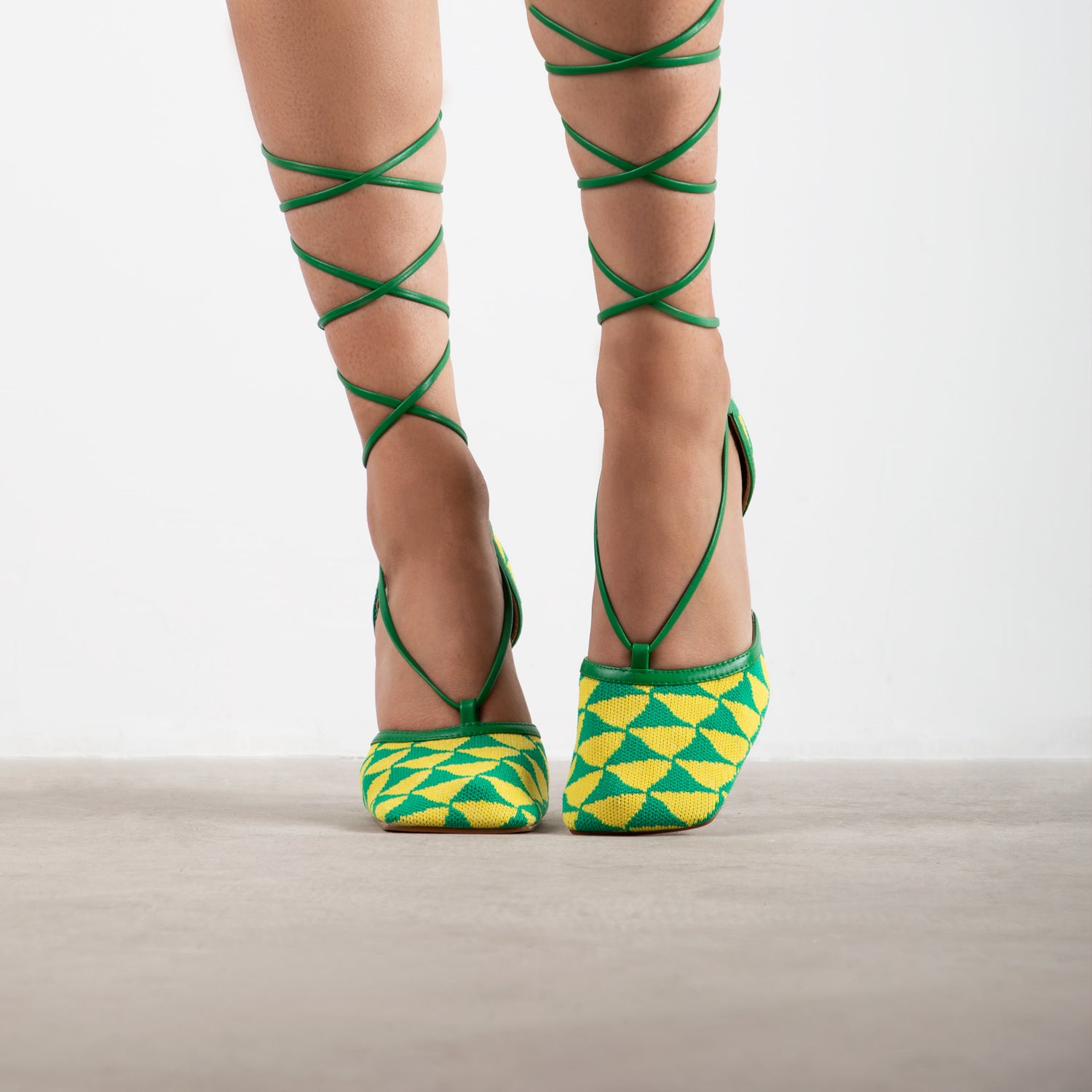 RAID Cornell Heeled Pump in Green/Yellow