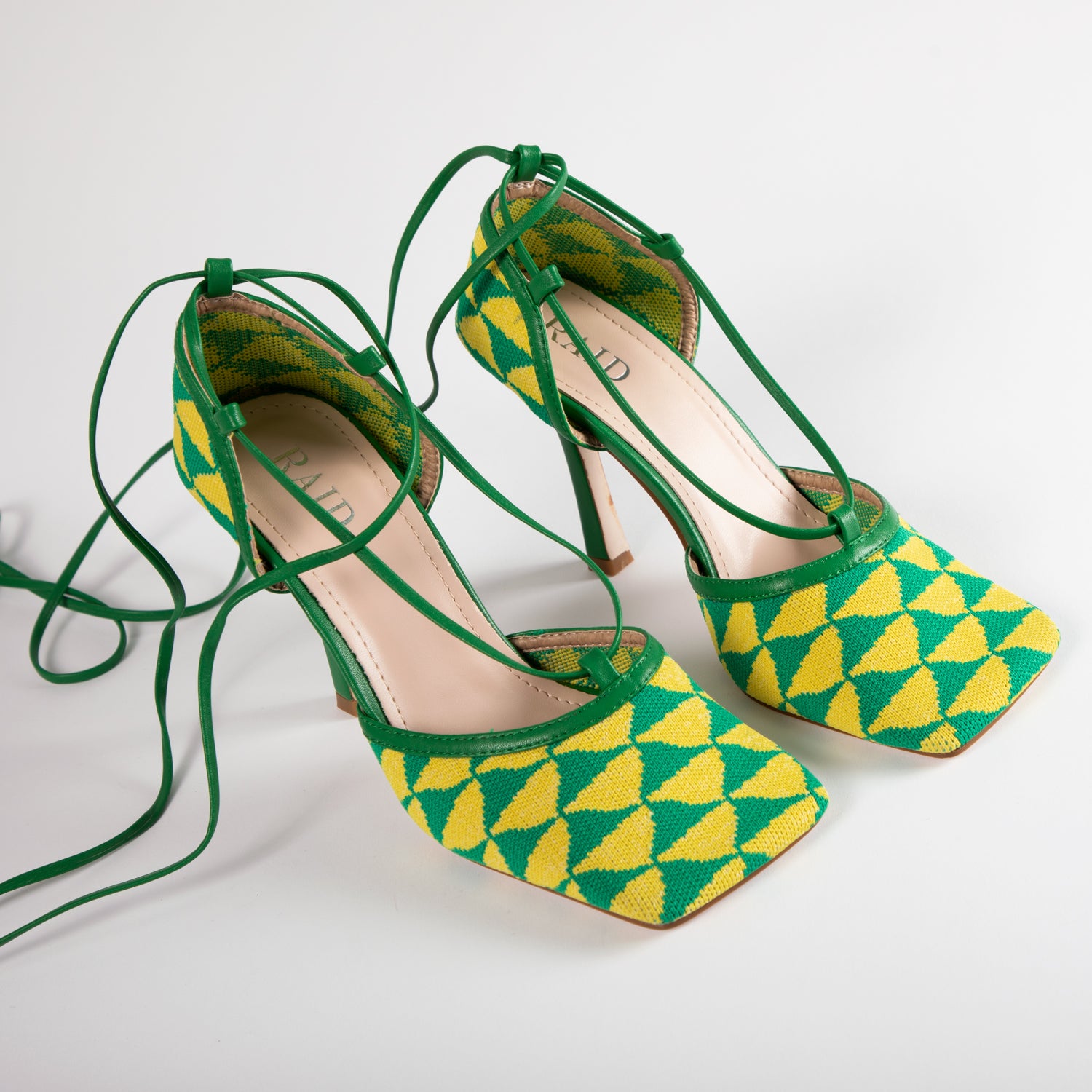 RAID Cornell Heeled Pump in Green/Yellow