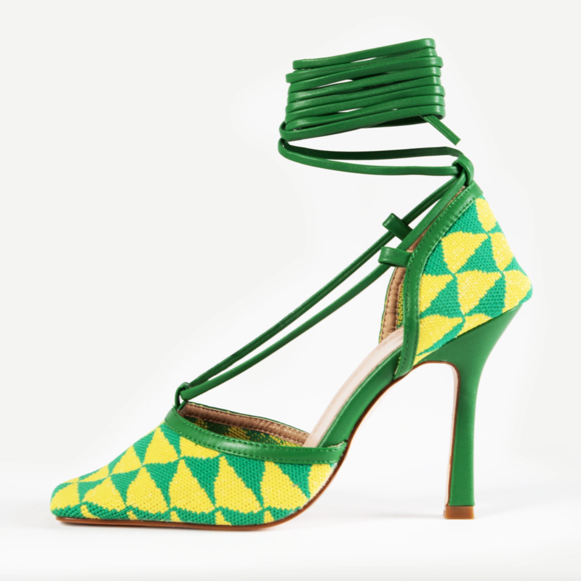 RAID Cornell Heeled Pump in Green/Yellow