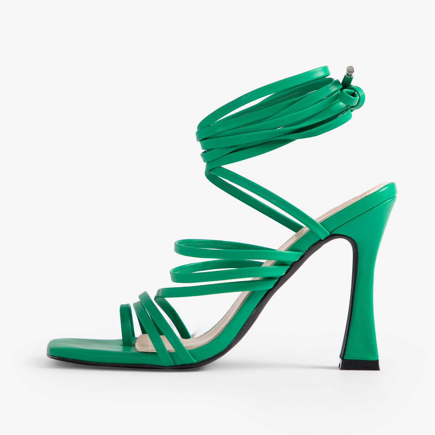 RAID Credence Lace Up Heel in Green