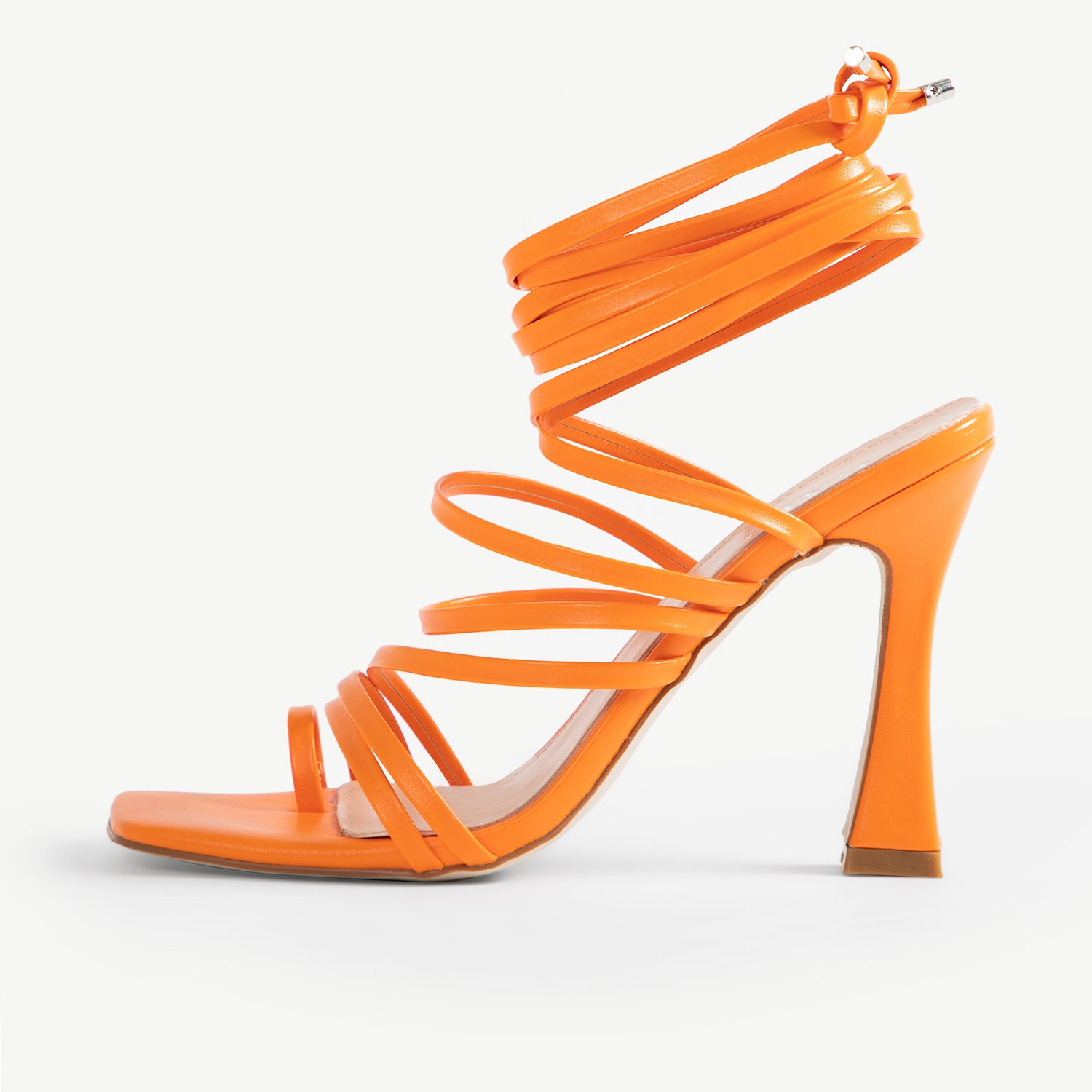 RAID Credence Lace Up Heel in Orange