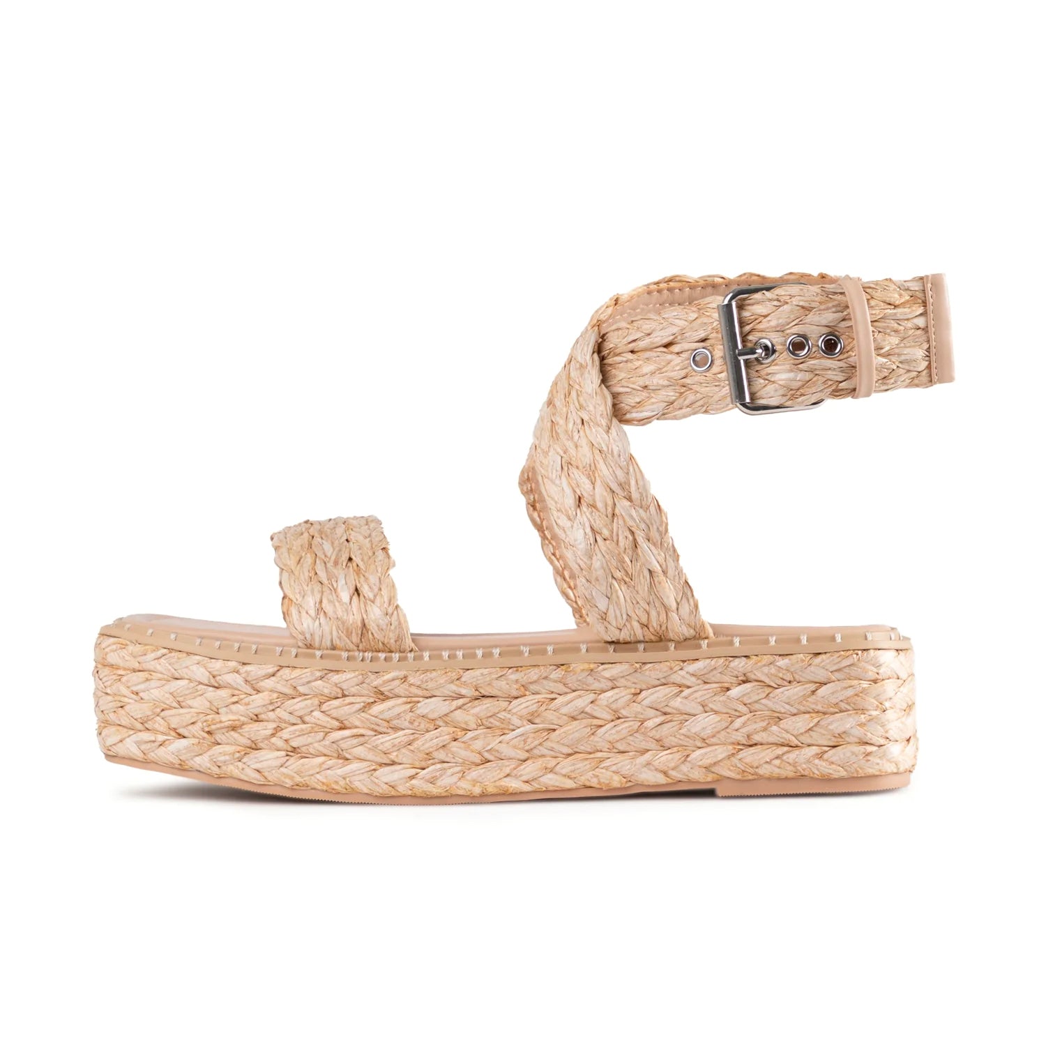 RAID Crystal Sandal in Natural Raffia