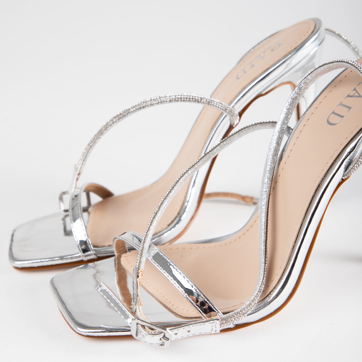 RAID Denisha Heeled Sandal in Silver