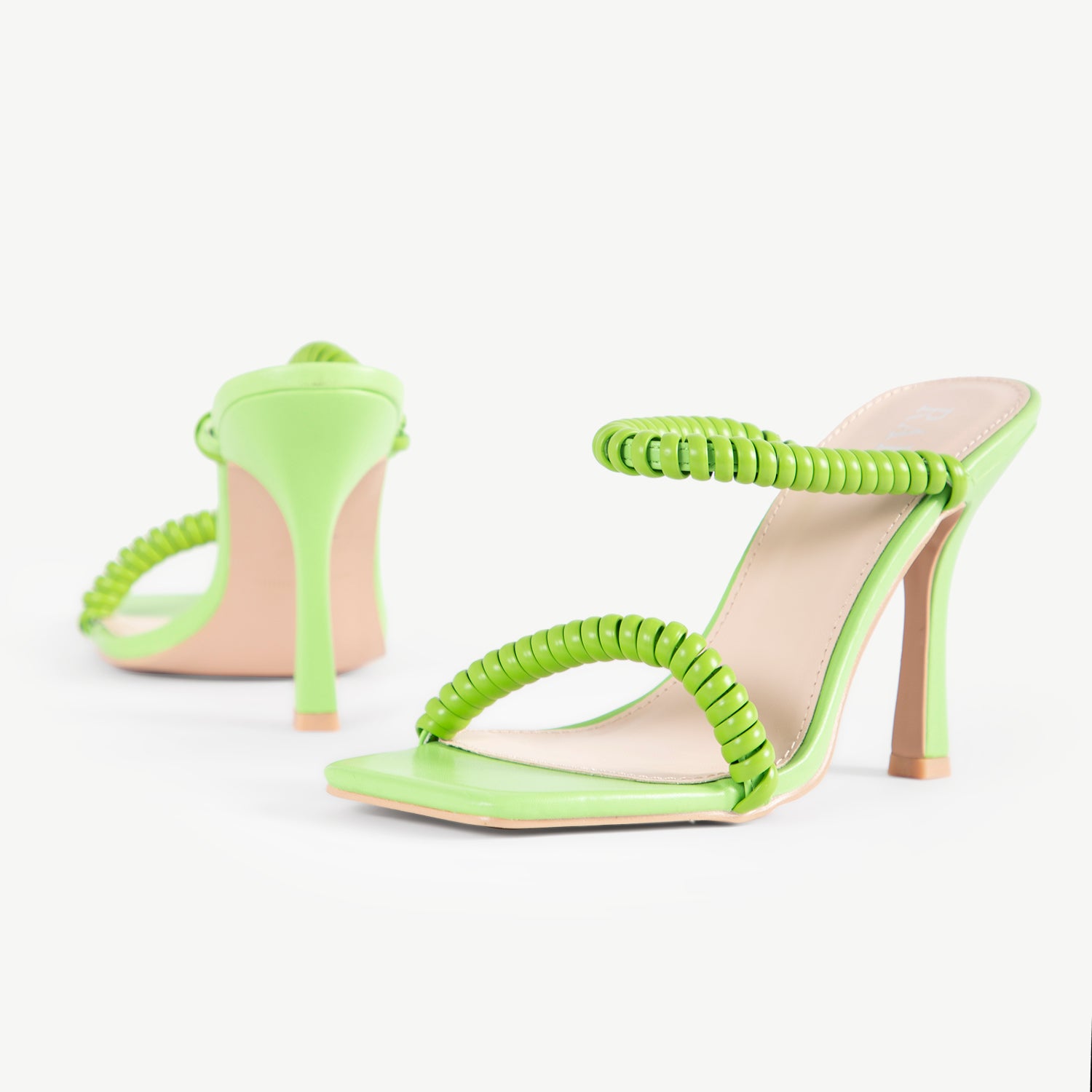 RAID Destined Strappy Heeled Mule in Green