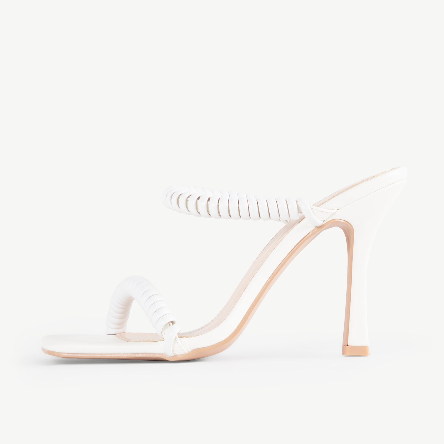 RAID Destined Strappy Heeled Mule in White