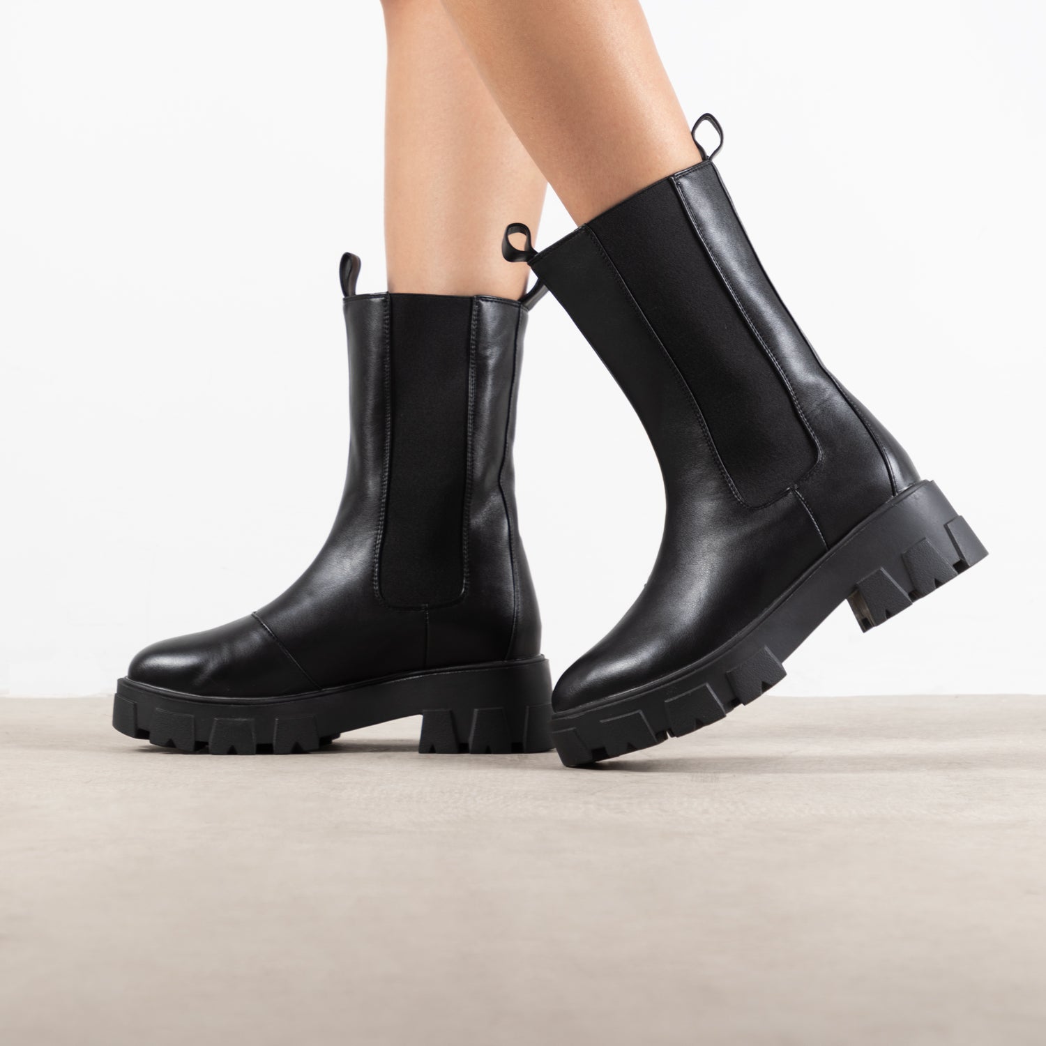 RAID Ellery Wide Fit Chunky Boot in Black