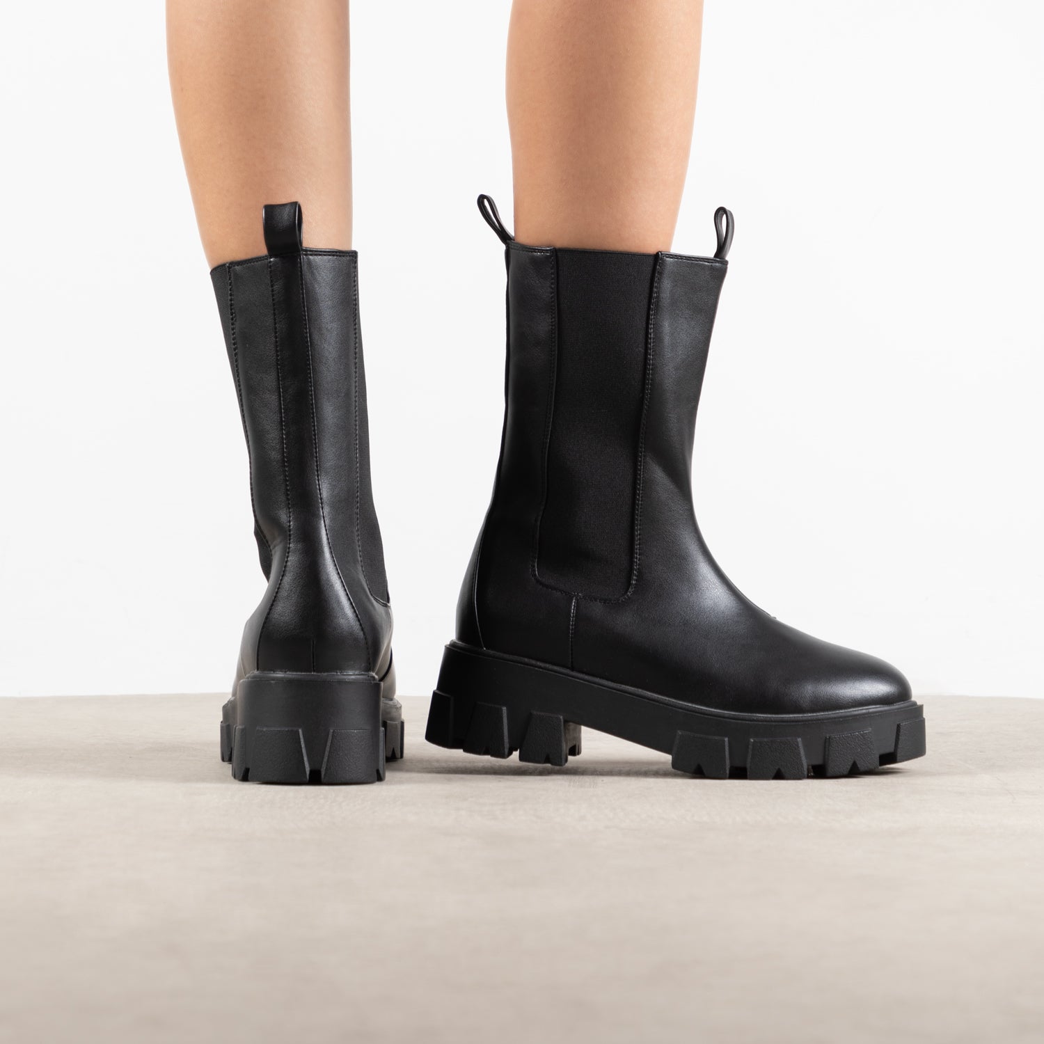 RAID Ellery Wide Fit Chunky Boot in Black