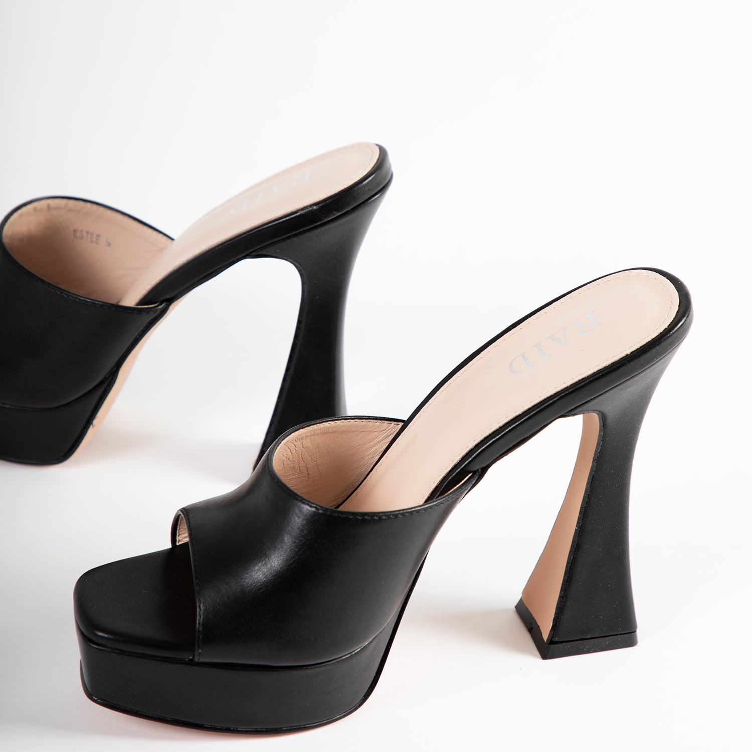 RAID Estee Platform Mule in Black Pu