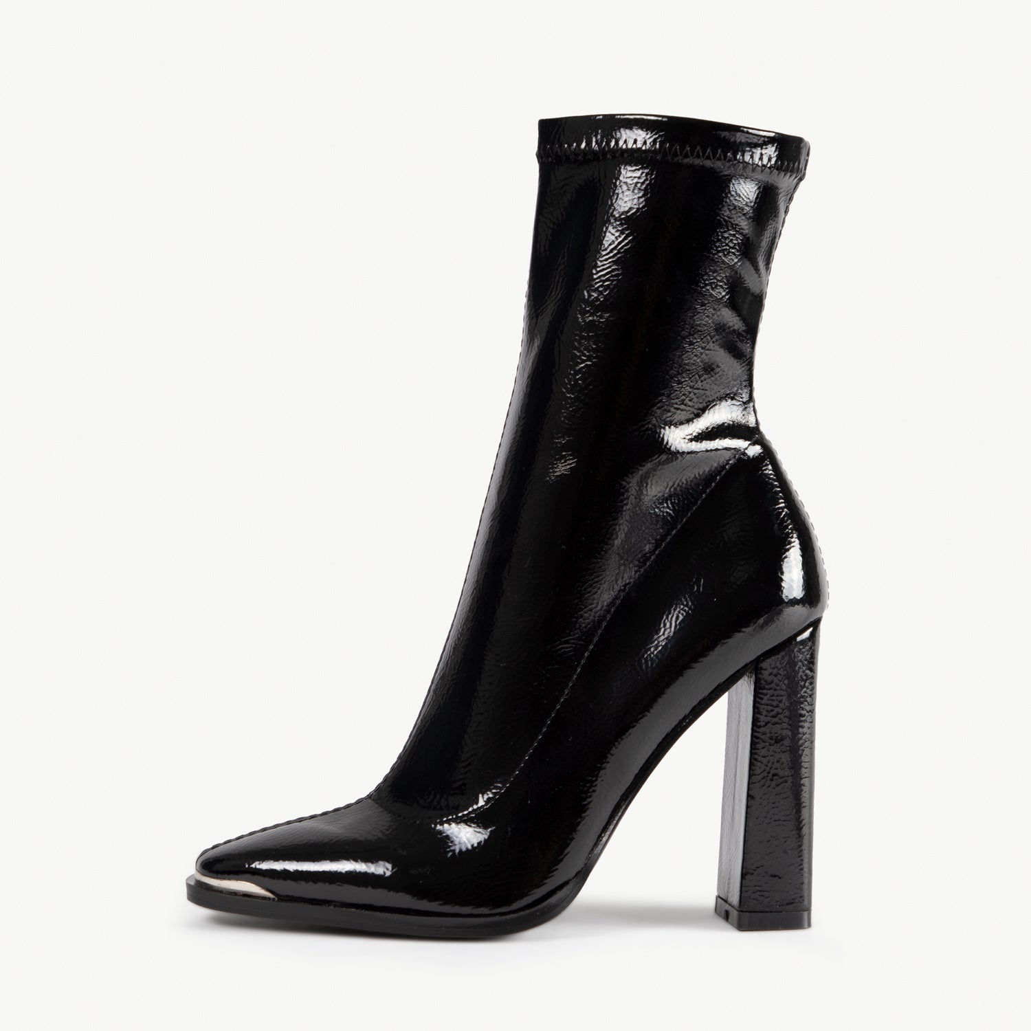 RAID Faith Block Heeled Ankle Boot in Black