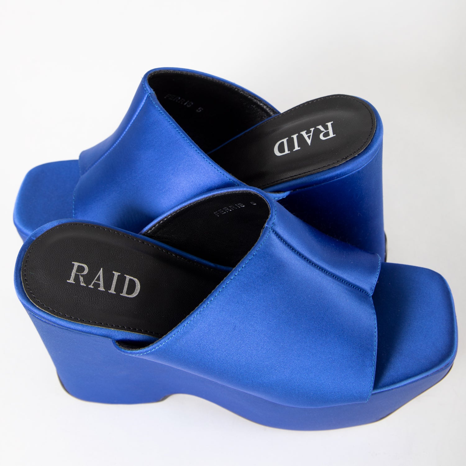 RAID Ferris Platform Heeled Mule in Blue