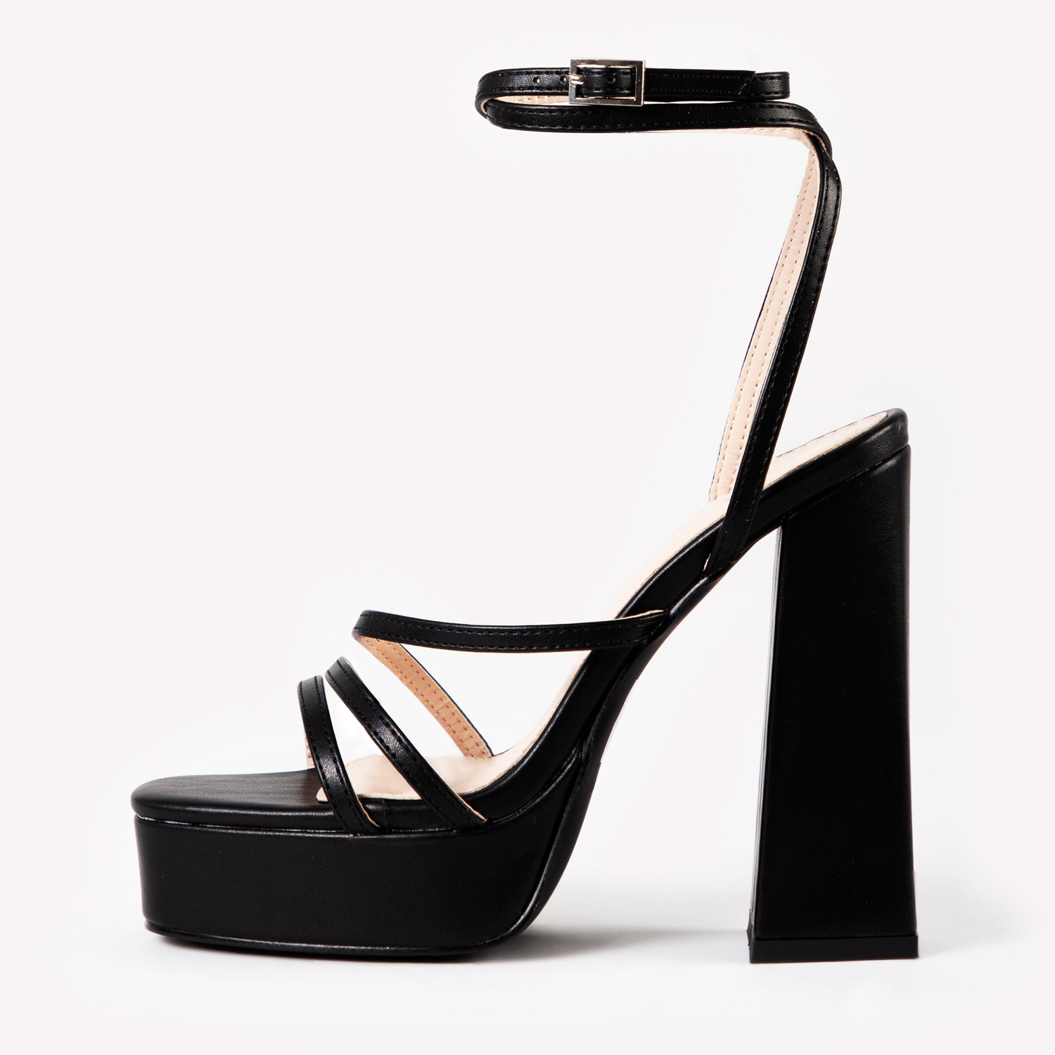 RAID Fia Platform Heel in Black