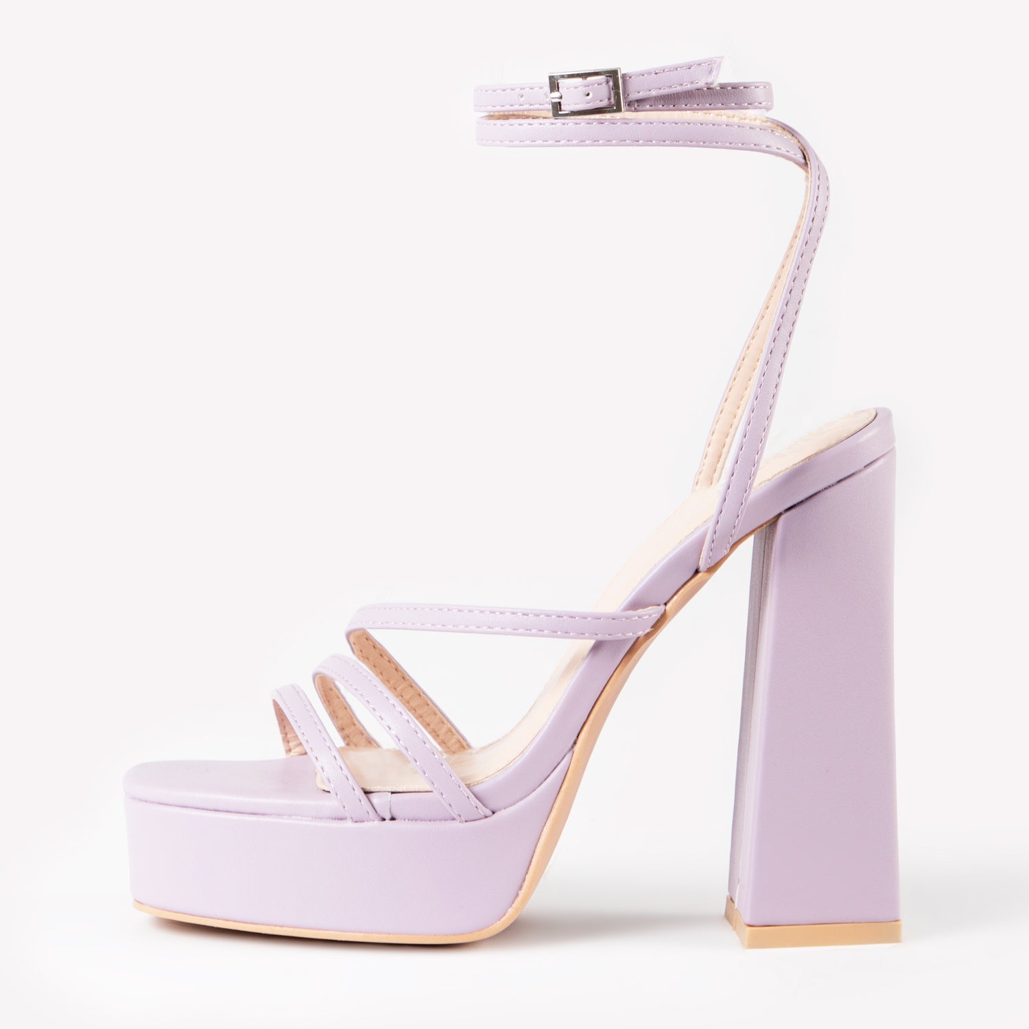 Patent Heart Trim Platform Heeled Mary Jane | Nasty Gal