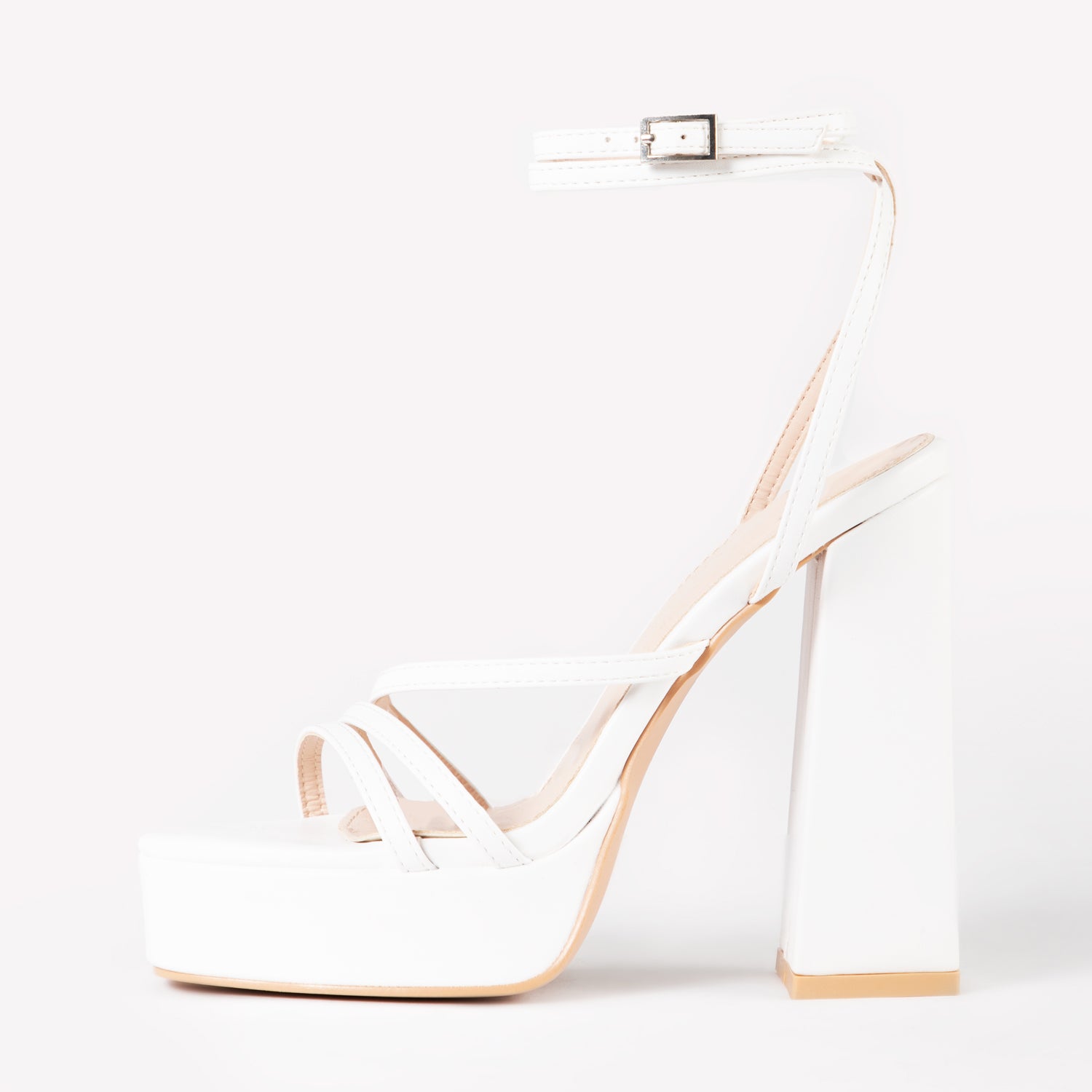 RAID Fia Platform Heel in White