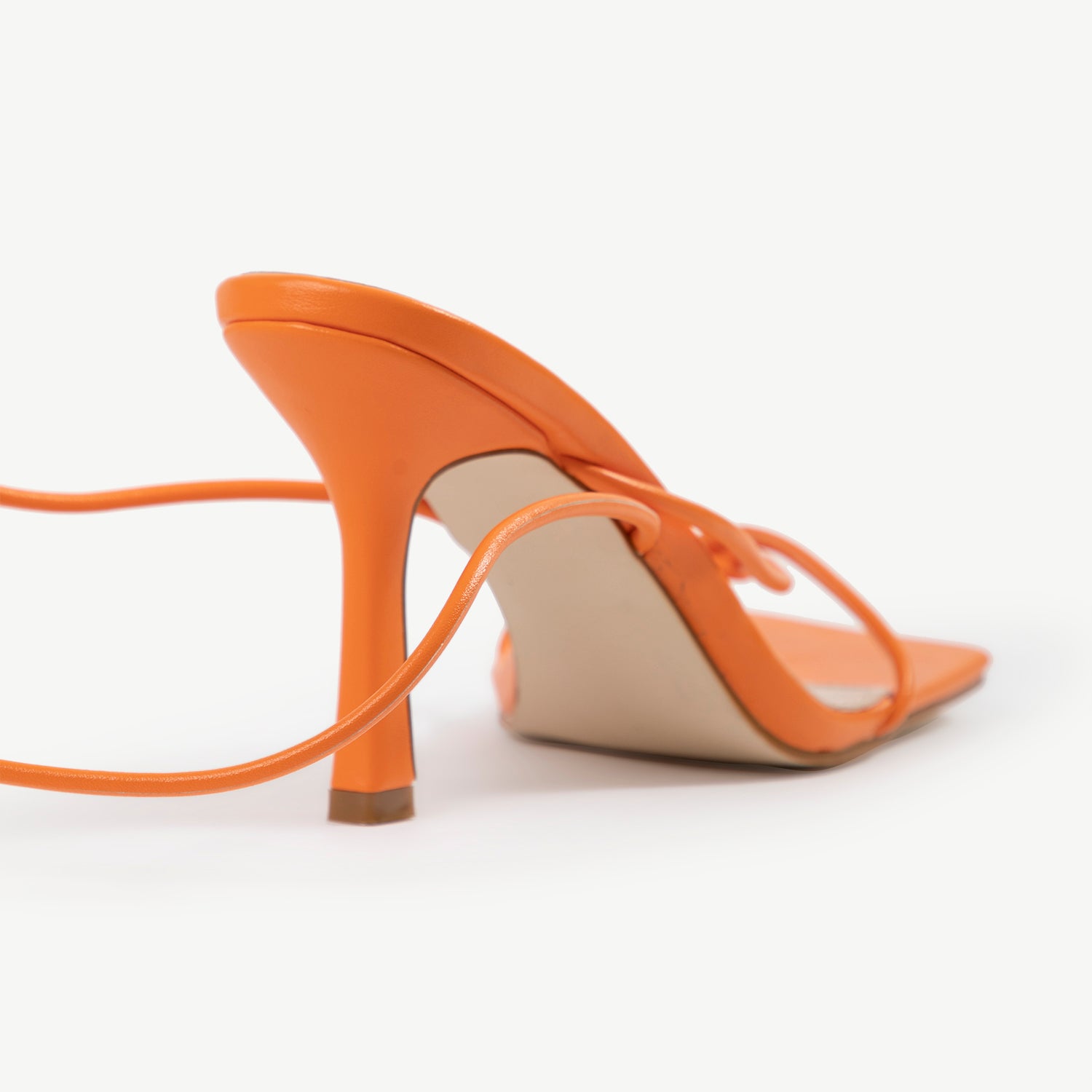 RAID Flutter Lace Up Heel In Orange